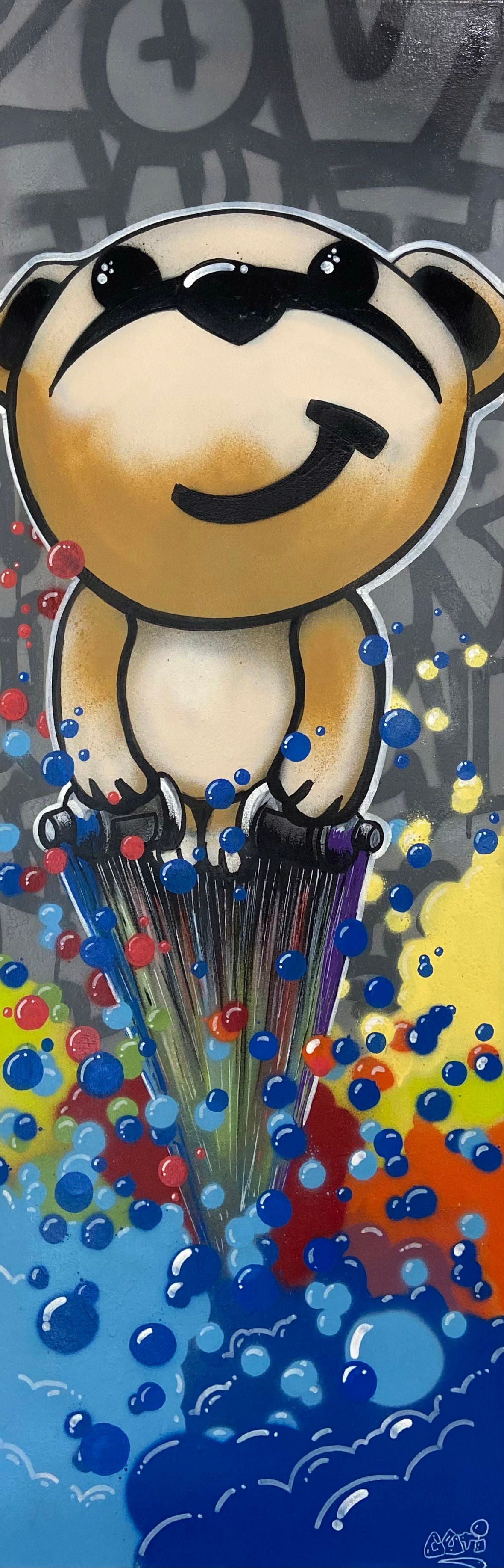 Tableau de GUTI a pour titre Young Timer style street art dim : GUTIprix:550