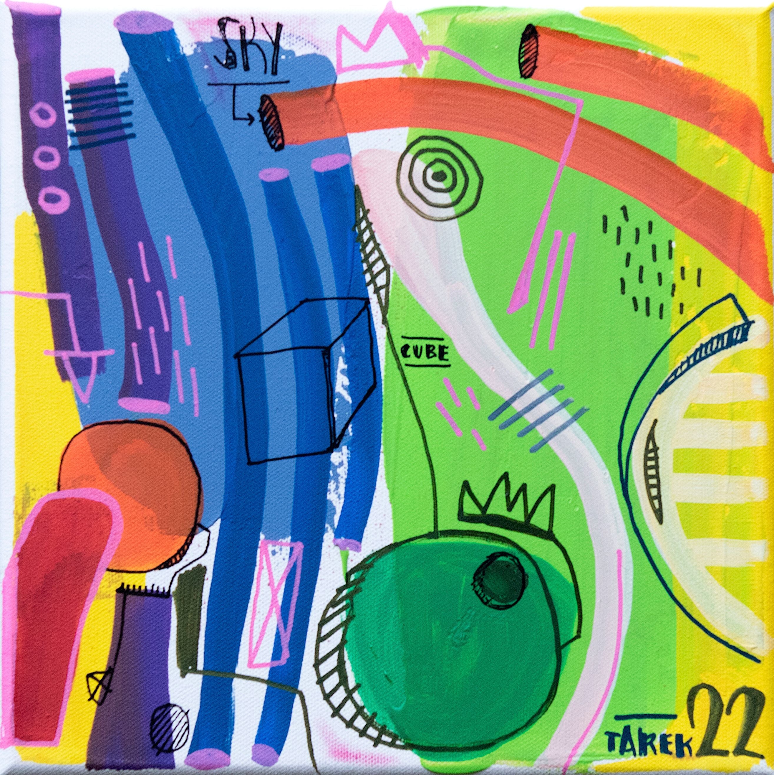 Tableau de TAREK a pour titre Geometrik 1 style street art dim : TAREKprix:300