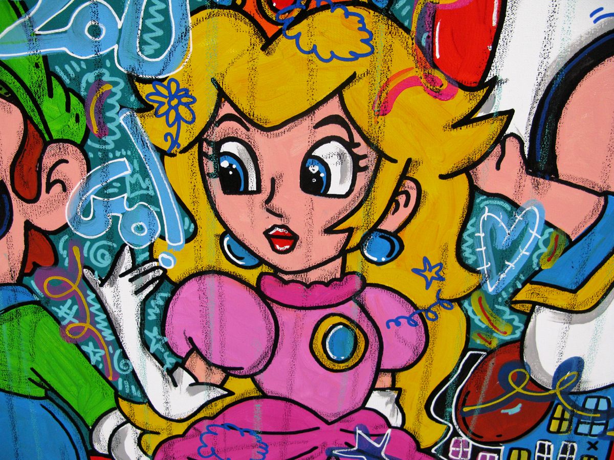 Tableau de RICO SAB a pour titre Good vibes only style street pop art, street art dim : RICO SABprix:800