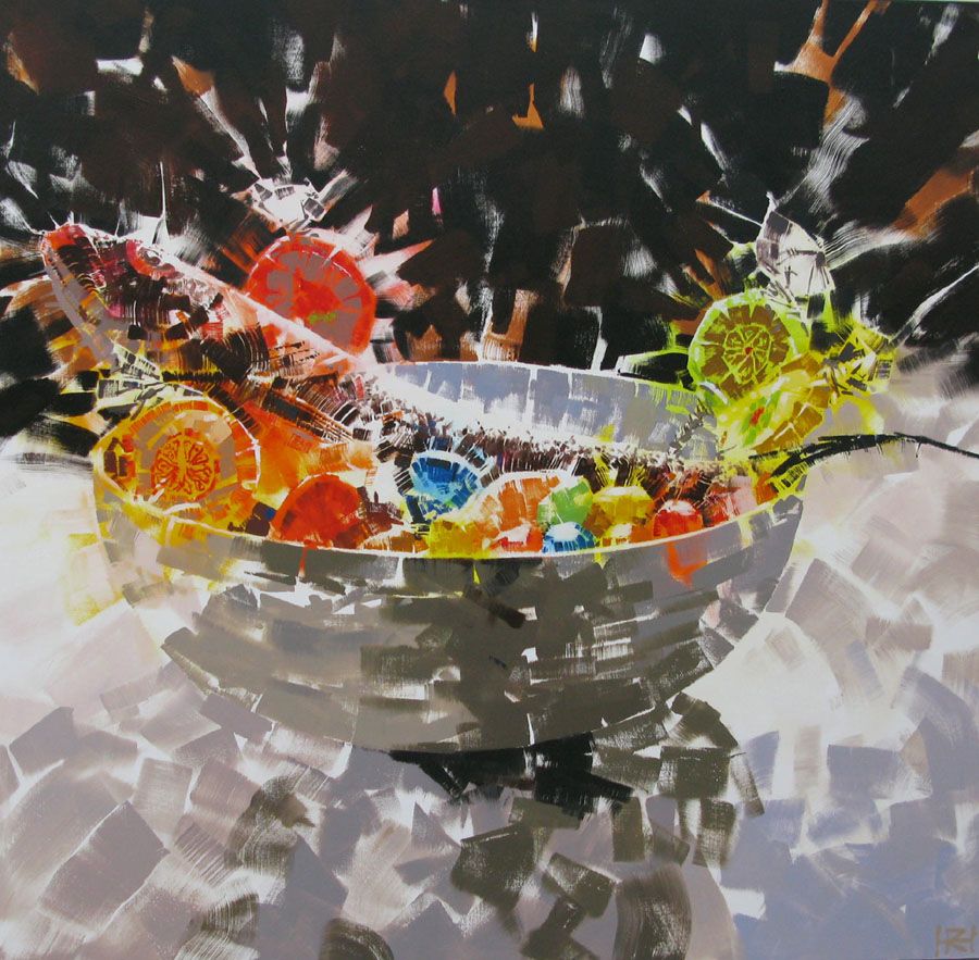 Tableau de HEATON RUDYARD a pour titre BAR ET SUCETTES style figuratif dim : HEATON RUDYARDprix:3100