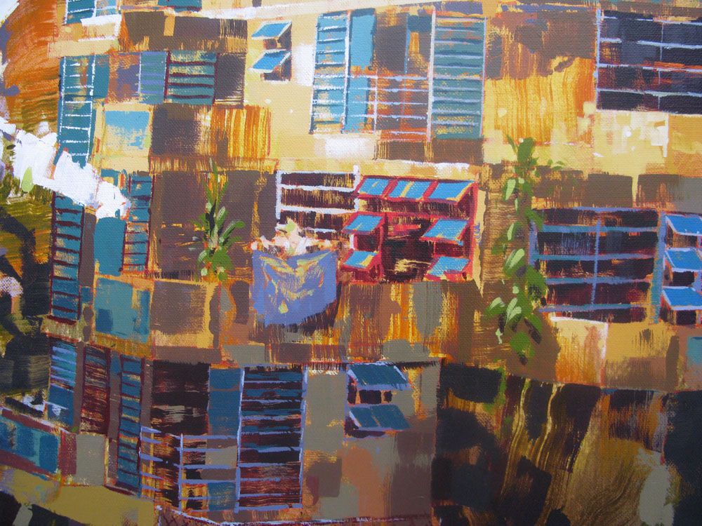 Tableau de HEATON RUDYARD a pour titre ECO CITY style figuratif dim : HEATON RUDYARDprix:2200