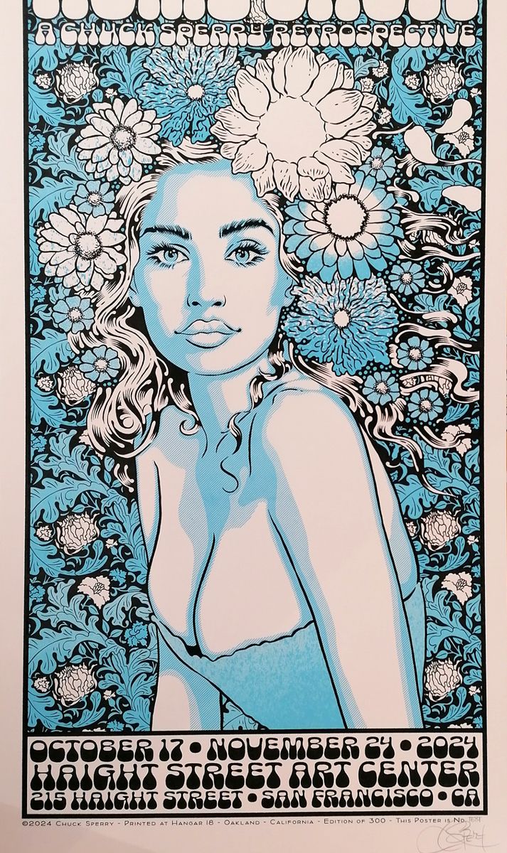 Editions d'art de CHUCK SPERRY a pour titre HOME SHOW COLOR TEST BLANC-BLEU style figuratif dim : CHUCK SPERRYprix:600