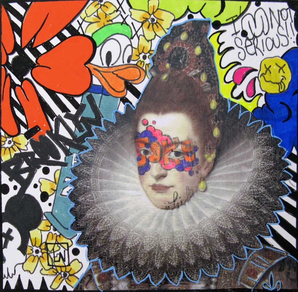 Dessin de LN LE PAPE a pour titre I'm not serious style graphique dim : LN LE PAPEprix:50