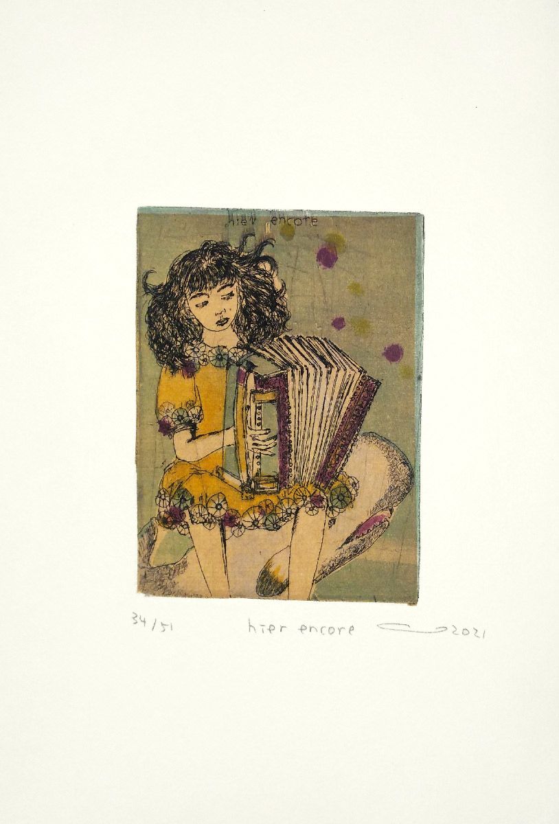 Editions d'art de ATSUKO ISHII a pour titre Hier Encore style figuratif dim : ATSUKO ISHIIprix:40