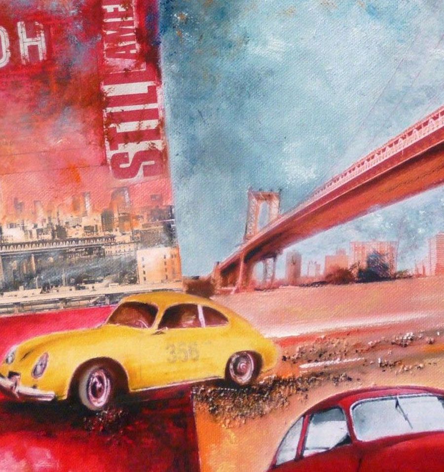 Tableau de HUBERT OLLIVIER a pour titre CONNECTION style figuratif dim : HUBERT OLLIVIERprix: