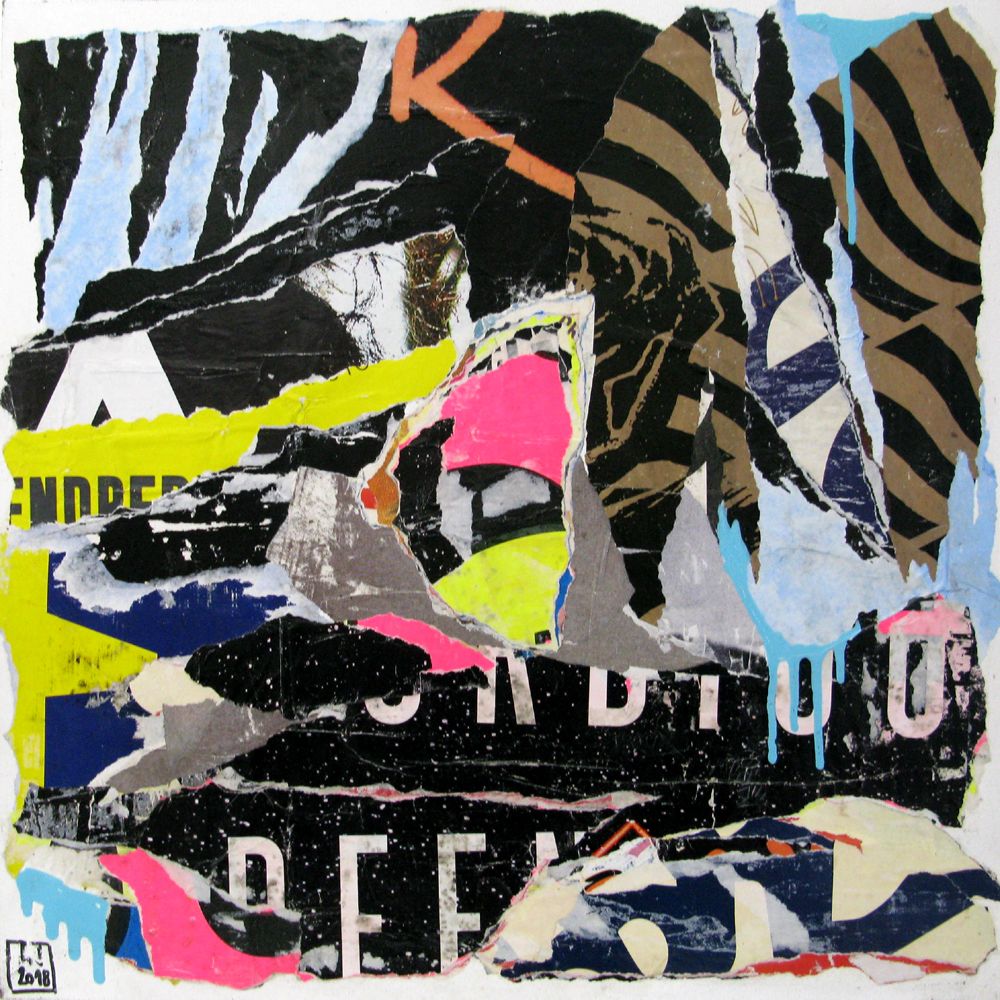 Tableau de LN LE PAPE a pour titre SANS TITRE style street pop art dim : LN LE PAPEprix:220