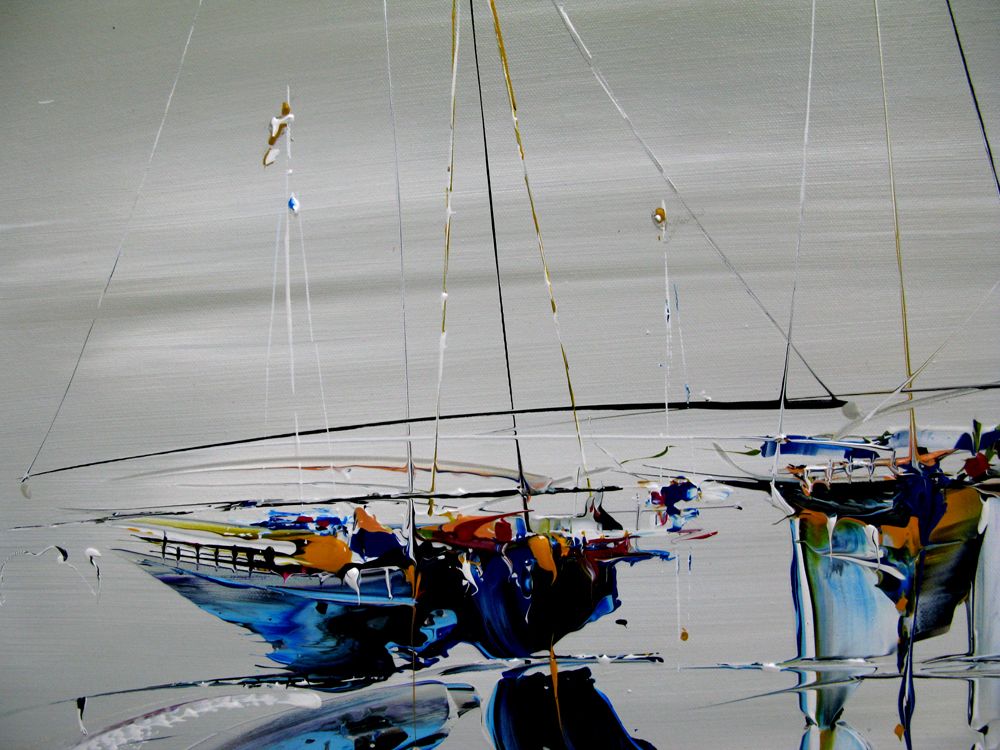 Tableau de F. BOUTET a pour titre MARINE ABSTRAITE 2024-47 style abstrait dim : F. BOUTETprix:650