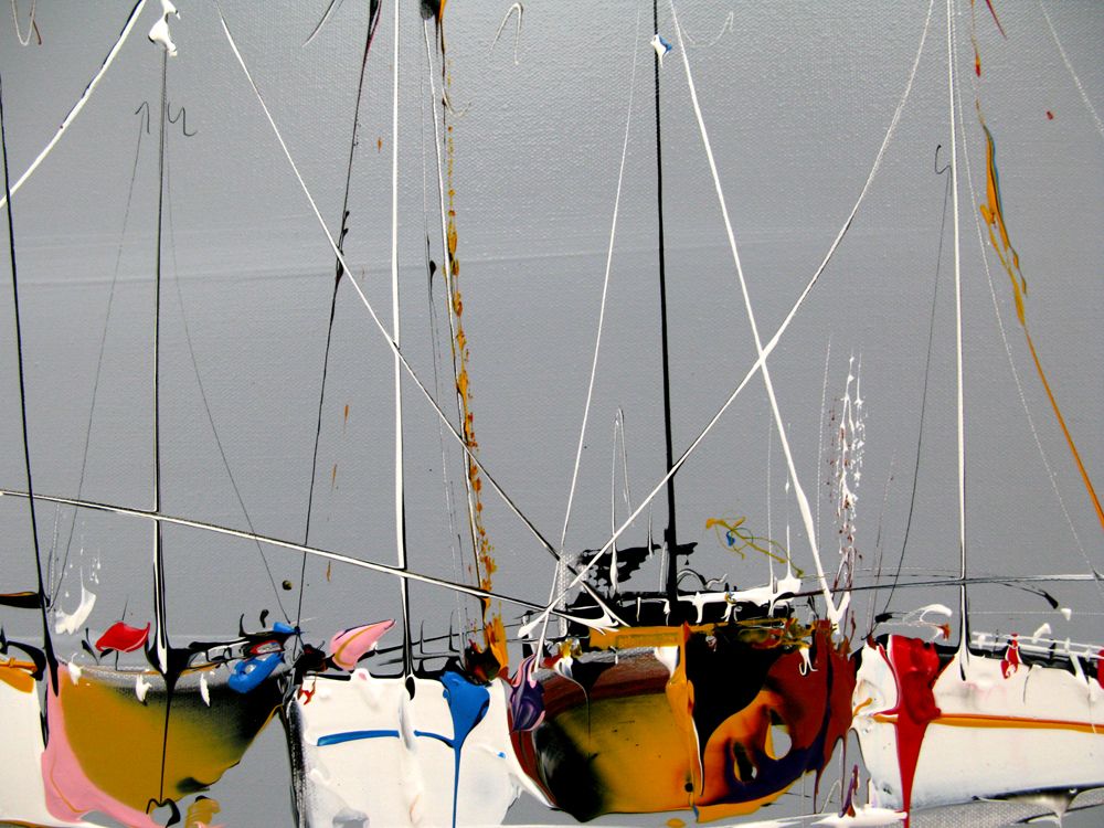 Tableau de F. BOUTET a pour titre MARINE ABSTRAITE 2024-50 style abstrait dim : F. BOUTETprix:600