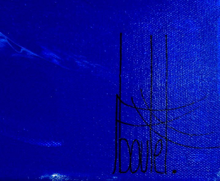 Tableau de F. BOUTET a pour titre REGATE A LA TOMBE DE LA NUIT style abstrait dim : F. BOUTETprix:900