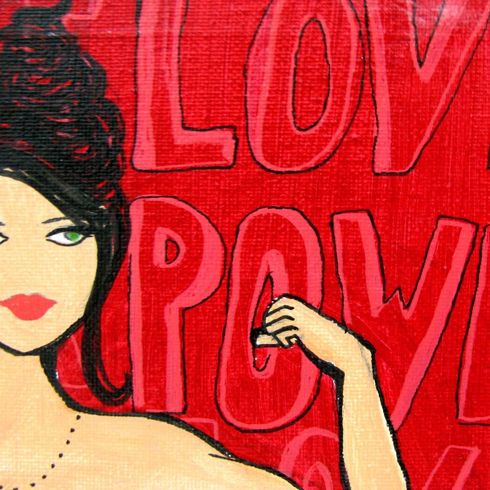 Tableau de CACOU a pour titre LOVE POWER style graphique dim : CACOUprix:80