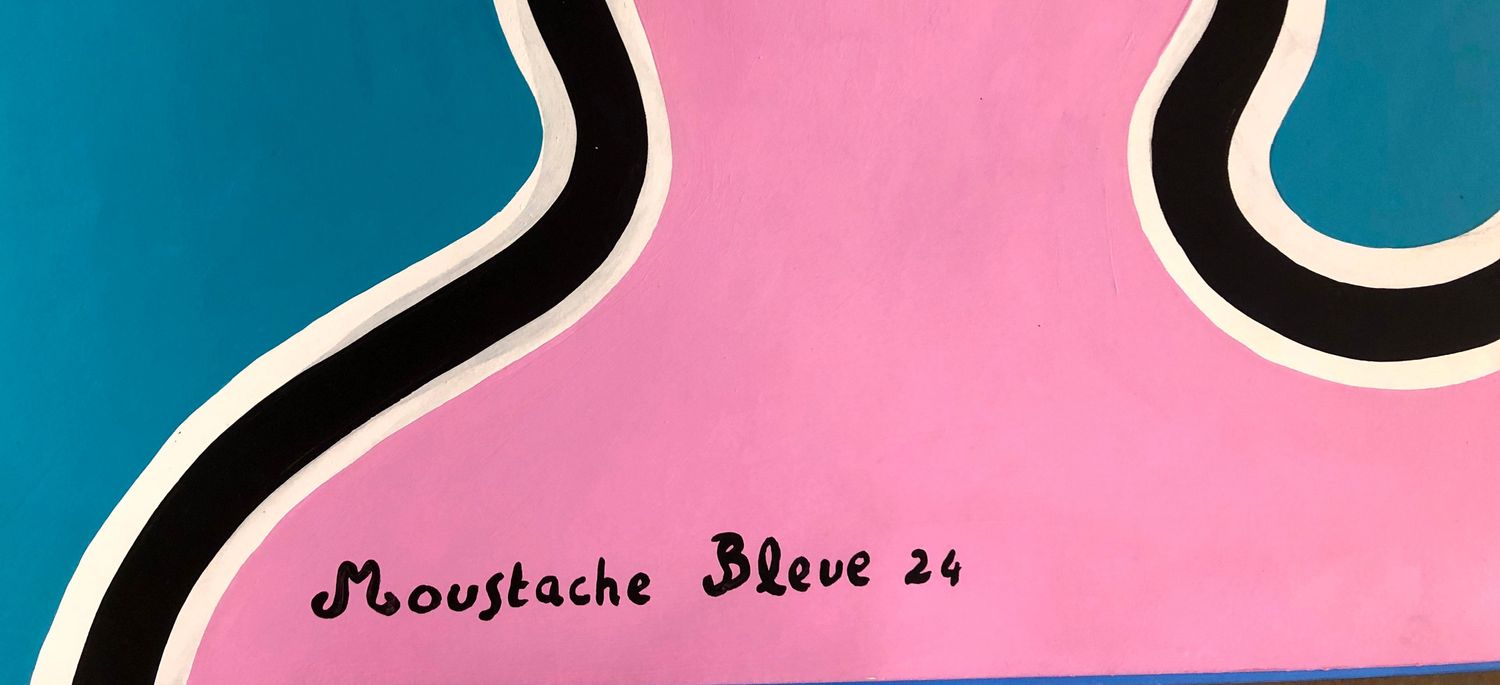 Dessin de MOUSTACHE BLEUE a pour titre Amoureux style figuratif dim : MOUSTACHE BLEUEprix:220