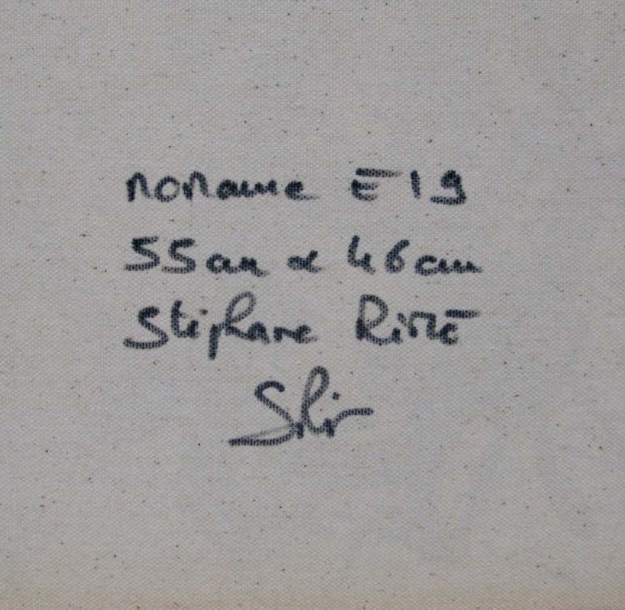 Tableau de STEPHANE RIME a pour titre Noname E19 style abstrait dim : STEPHANE RIMEprix:250