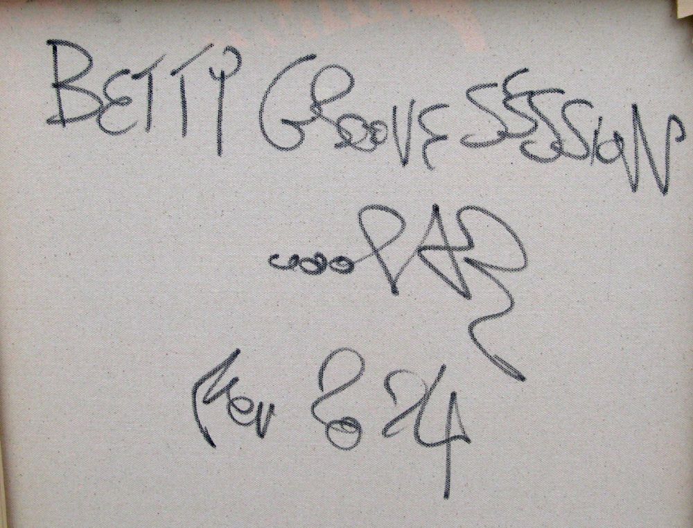 Tableau de RICO SAB a pour titre BETTY GROOVE SESSION style street pop art, street art dim : RICO SABprix:900