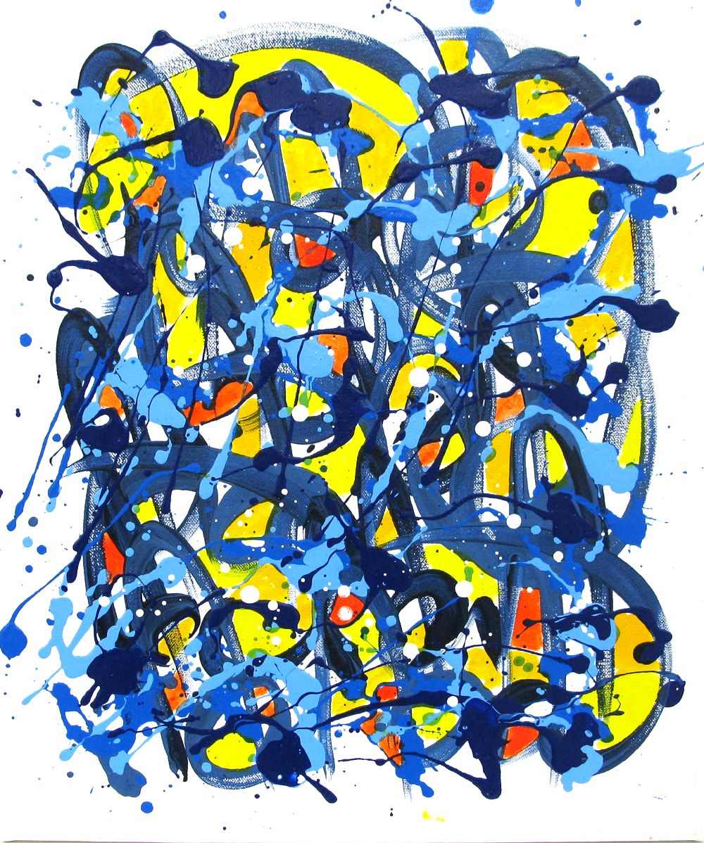 Tableau de STEPHANE RIME a pour titre Noname E25 style abstrait dim : STEPHANE RIMEprix:230