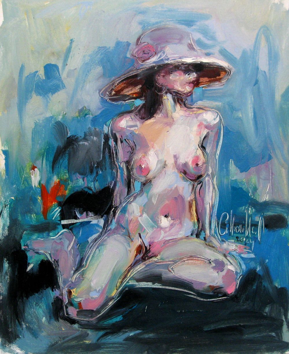 Tableau de OLENA SINIUHINA a pour titre La plage 11 style figuratif dim : OLENA SINIUHINAprix:350