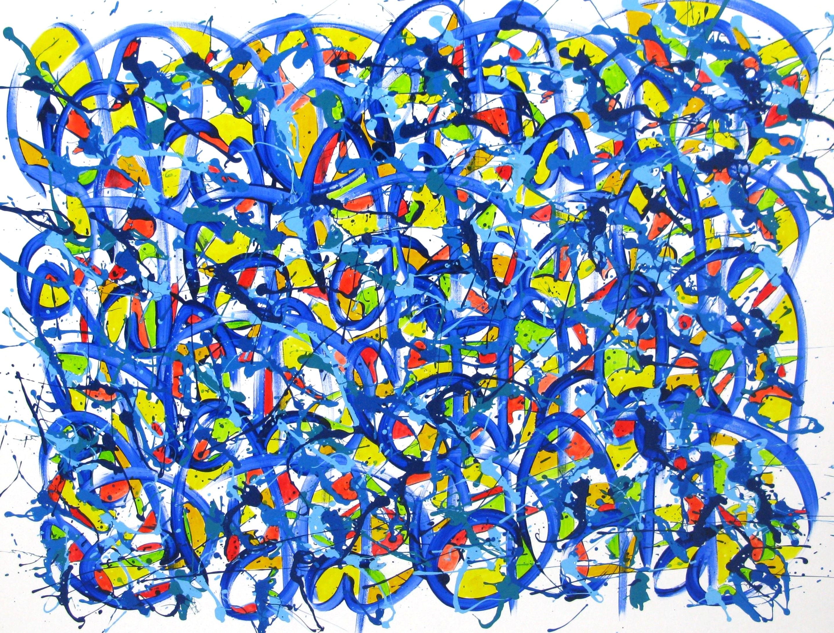 Tableau de STEPHANE RIME a pour titre NO NAME E85 style abstrait dim : STEPHANE RIMEprix:950