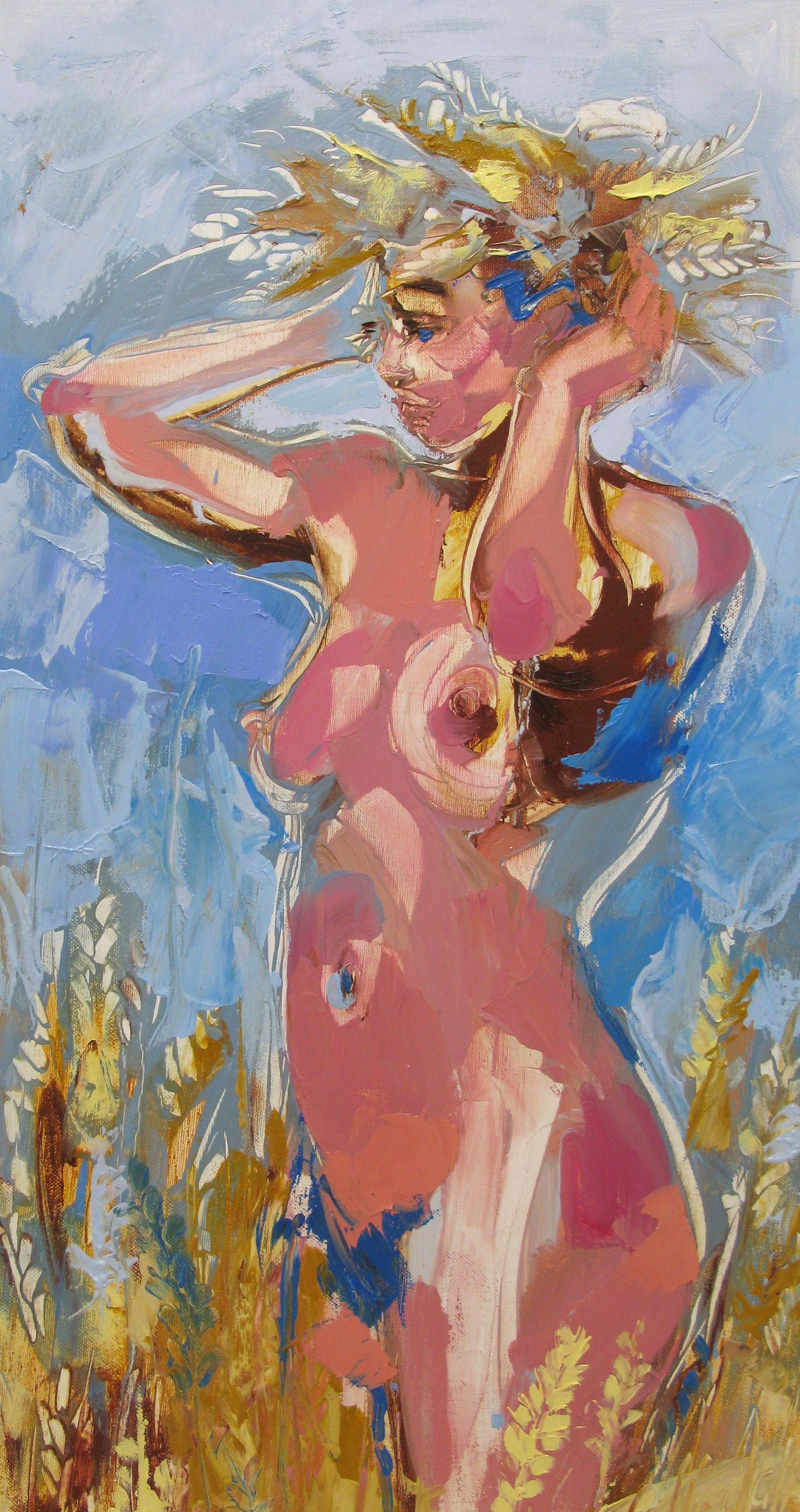 Tableau de OLENA SINIUHINA a pour titre Femme ukrainienne style figuratif dim : OLENA SINIUHINAprix:290