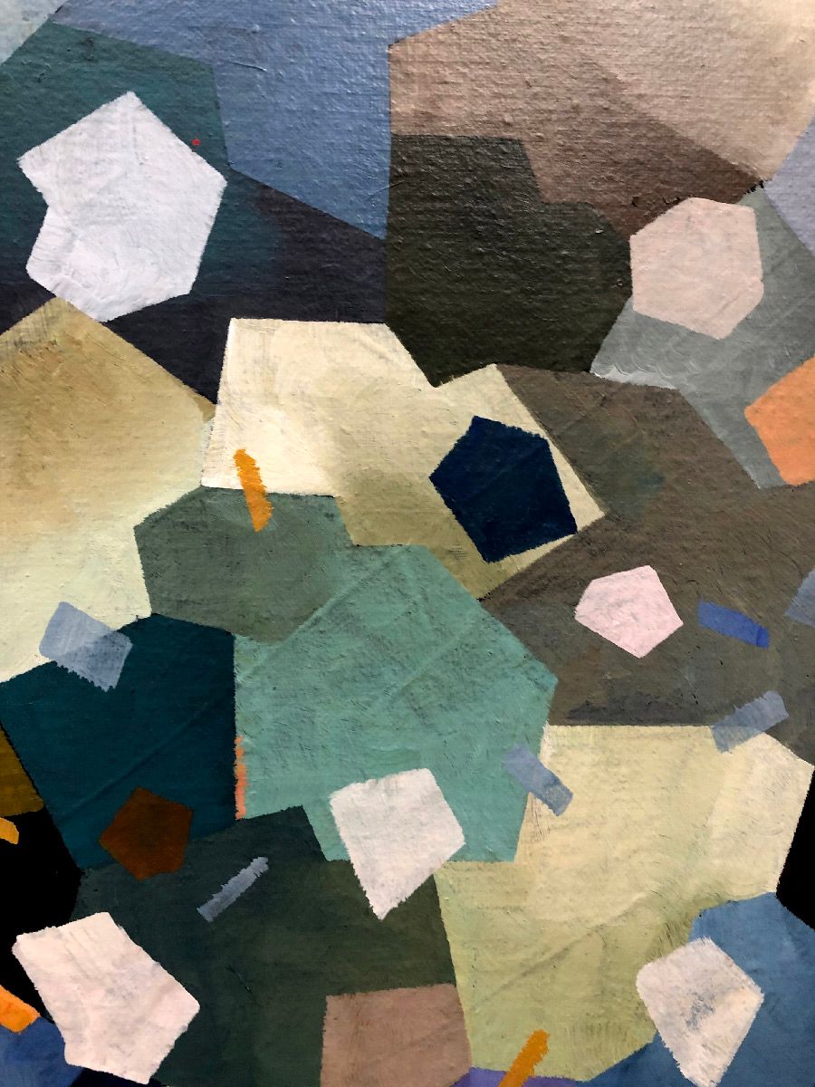 Tableau de N MAFFRE a pour titre Vol de nuit style abstrait dim : N MAFFREprix:450