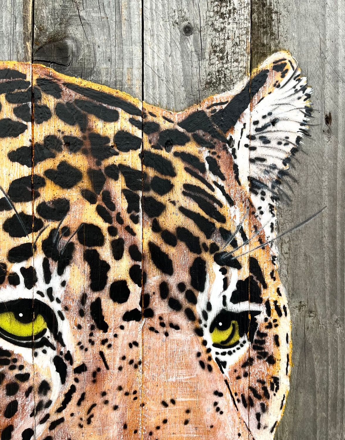 Tableau de MOSKO a pour titre Buste jaguar style street art dim : MOSKOprix:2600