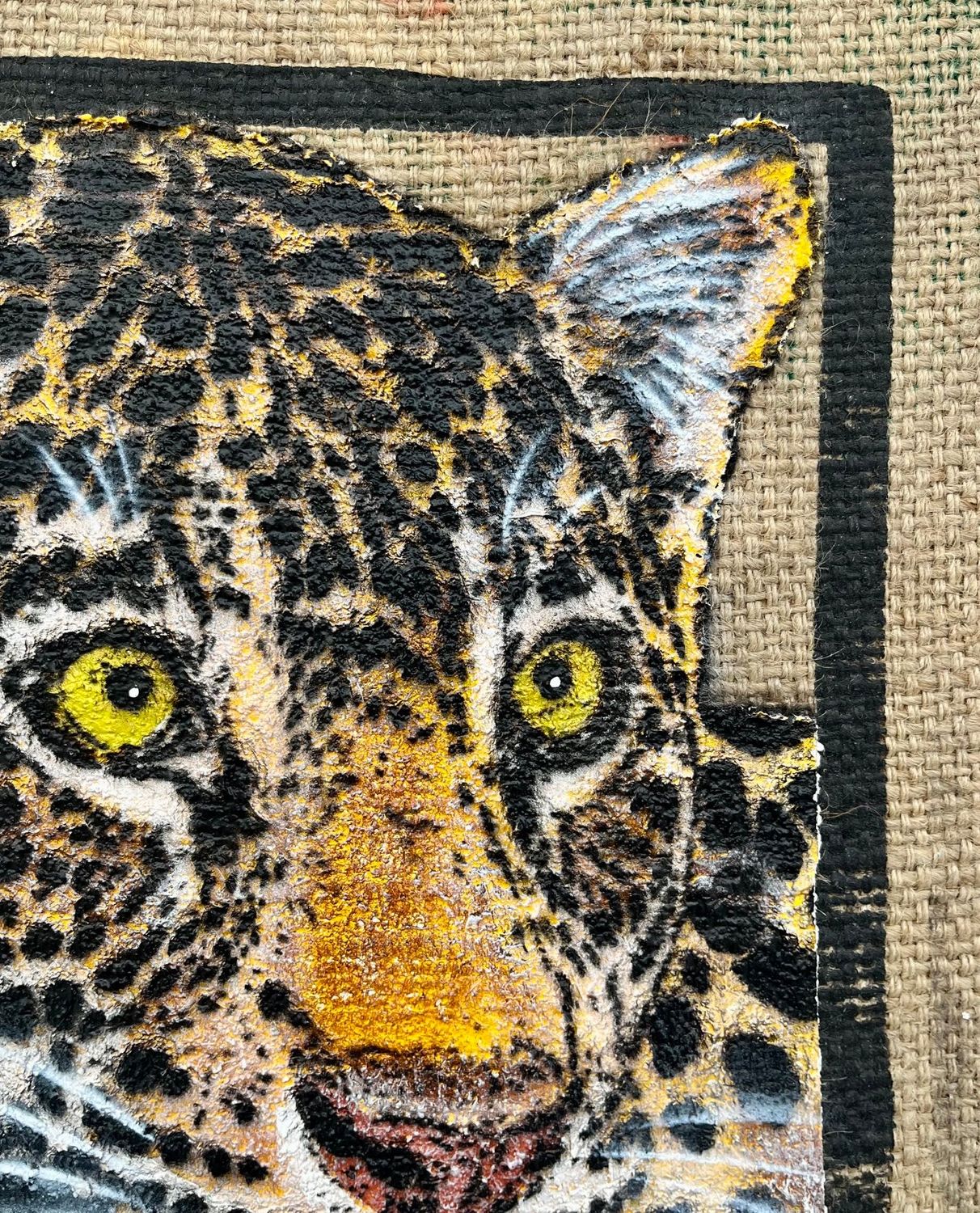 Tableau de MOSKO a pour titre Jaguar Belco style street art dim : MOSKOprix:1200