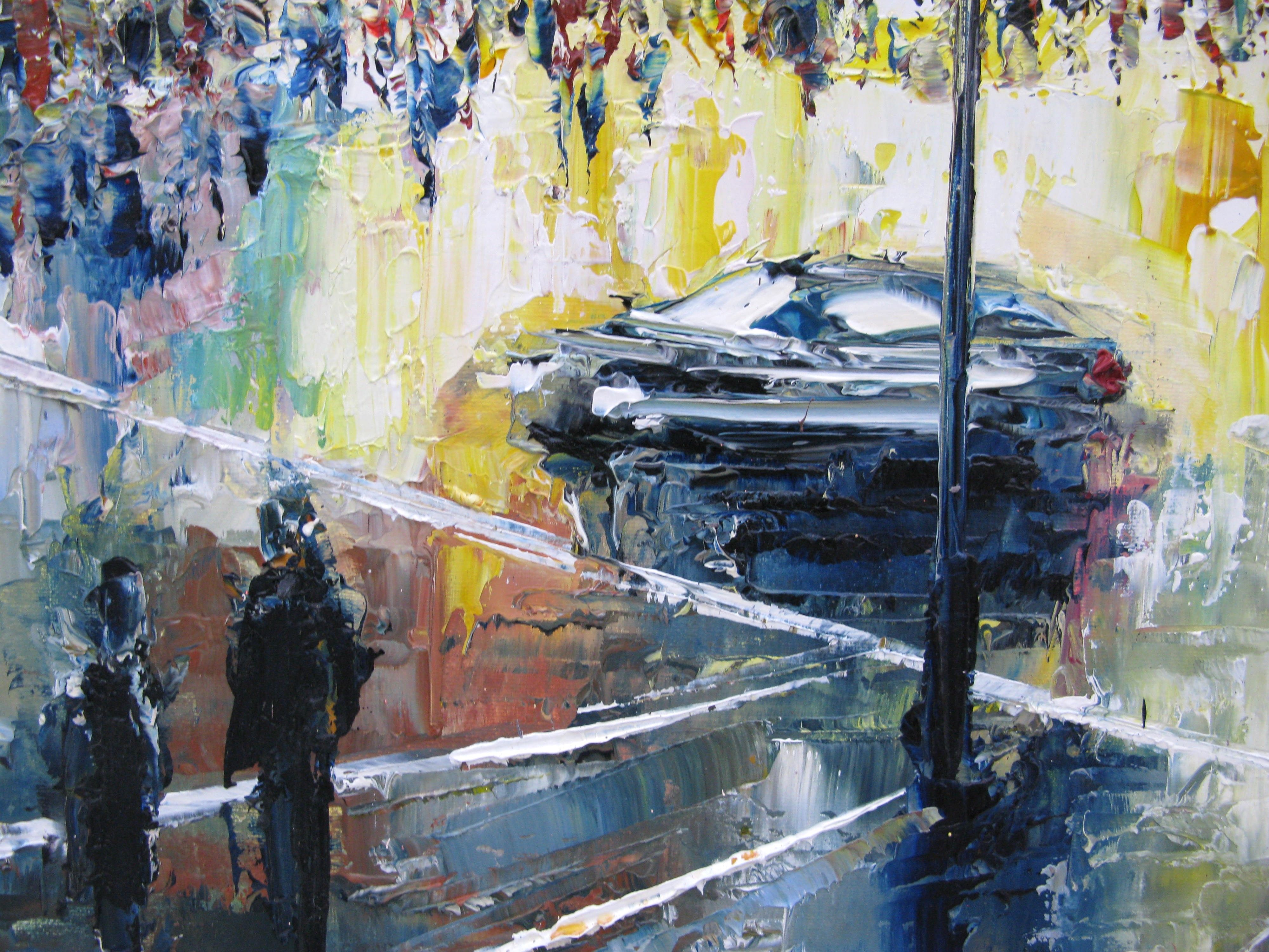 Tableau de PHIL a pour titre Night of NY style figuratif dim : PHILprix:550