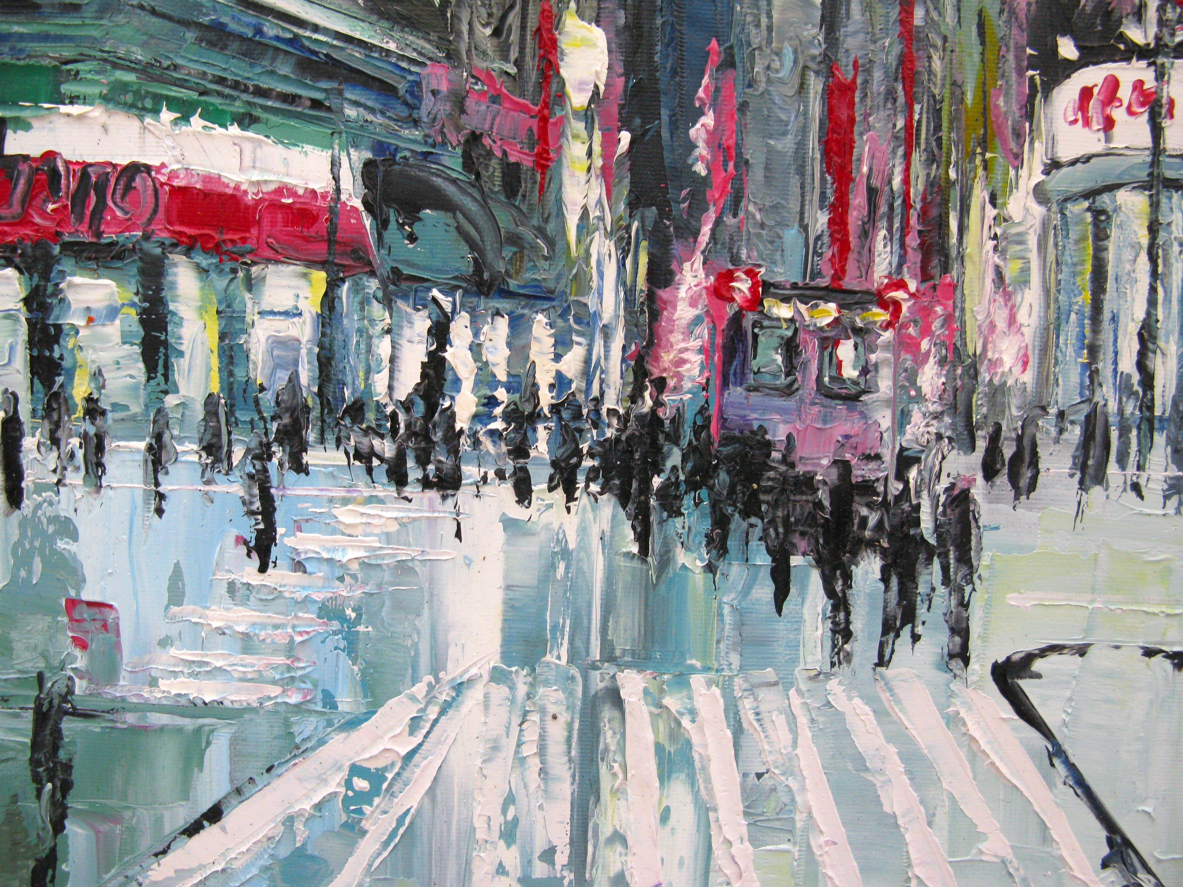 Tableau de PHIL a pour titre Evening Times Square style figuratif dim : PHILprix:700