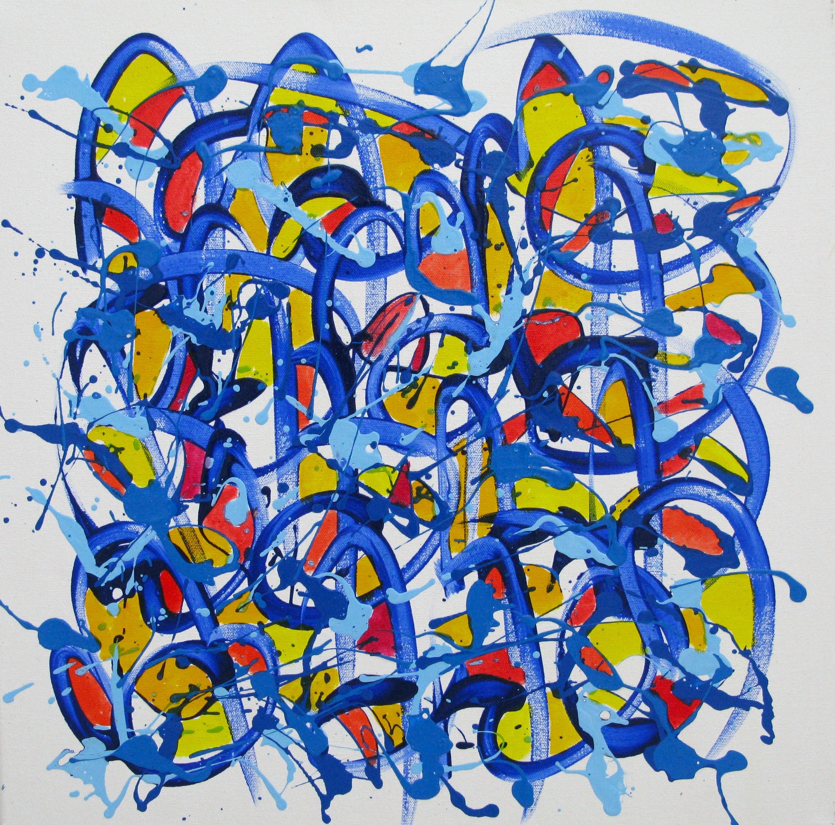 Tableau de STEPHANE RIME a pour titre NO NAME E91 style abstrait dim : STEPHANE RIMEprix:250