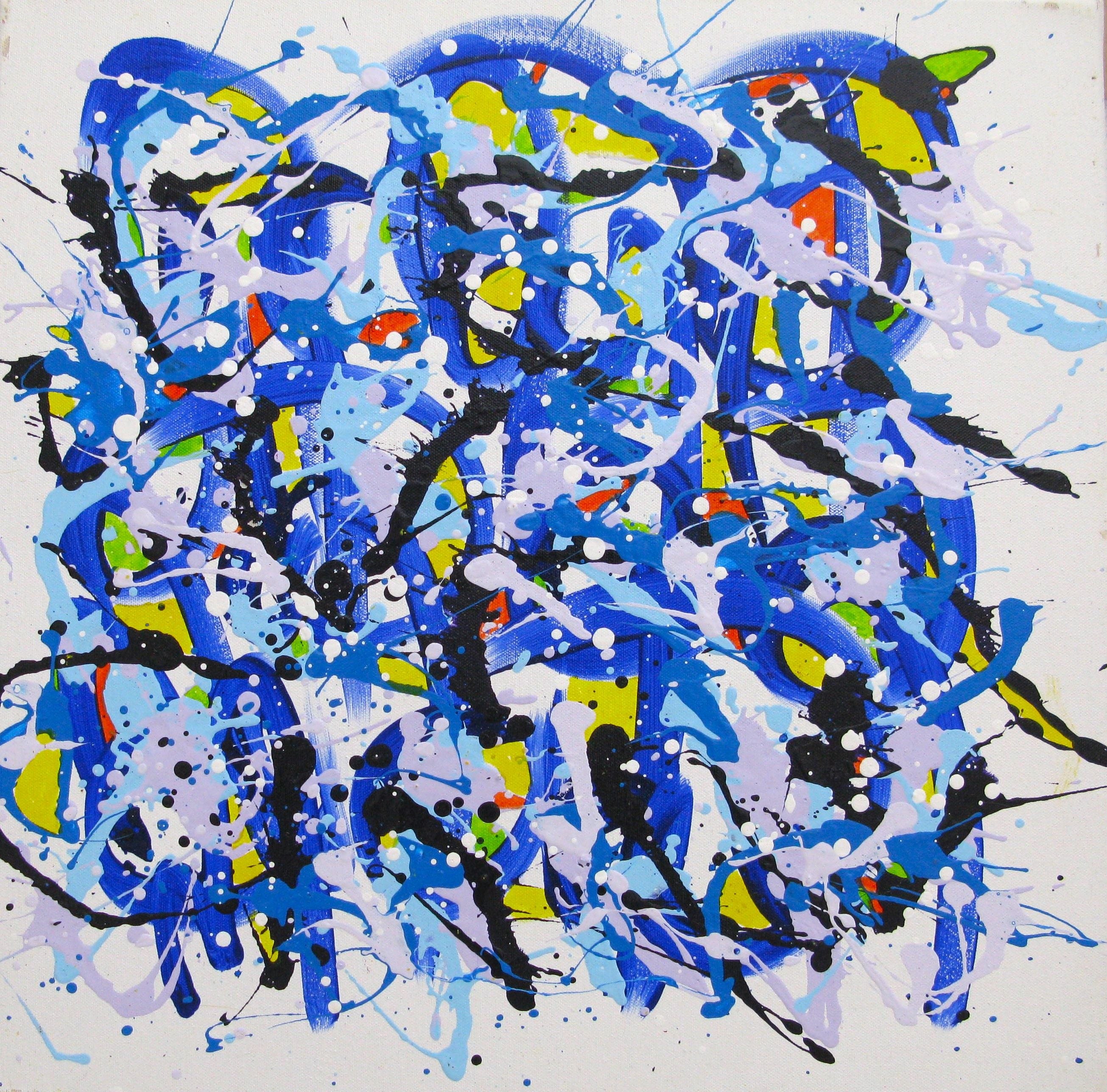 Tableau de STEPHANE RIME a pour titre NO NAME D34 style abstrait dim : STEPHANE RIMEprix:250