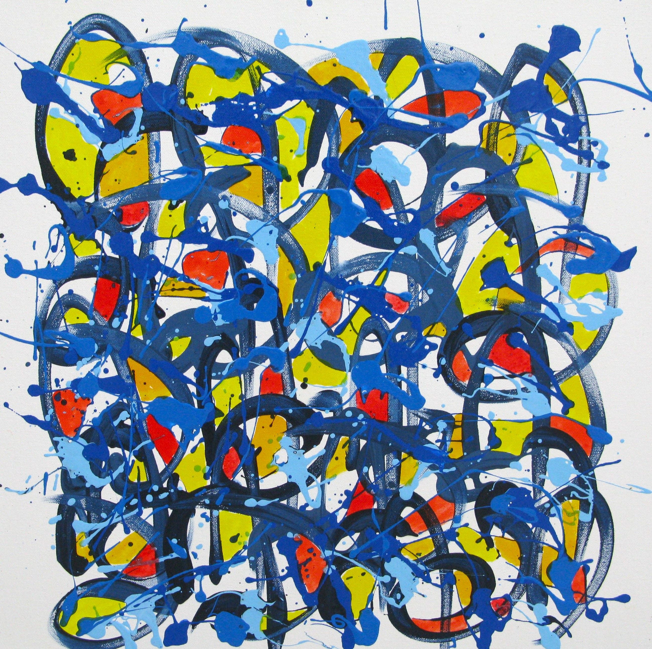 Tableau de STEPHANE RIME a pour titre NO NAME E89 style abstrait dim : STEPHANE RIMEprix:250