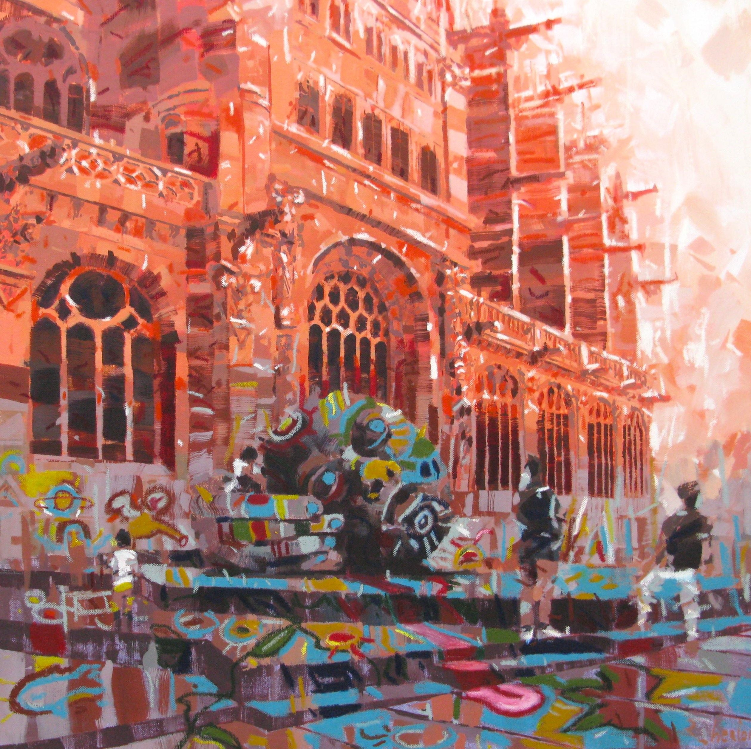Tableau de HEATON RUDYARD a pour titre Regard de St Eustache style figuratif dim : HEATON RUDYARDprix:900