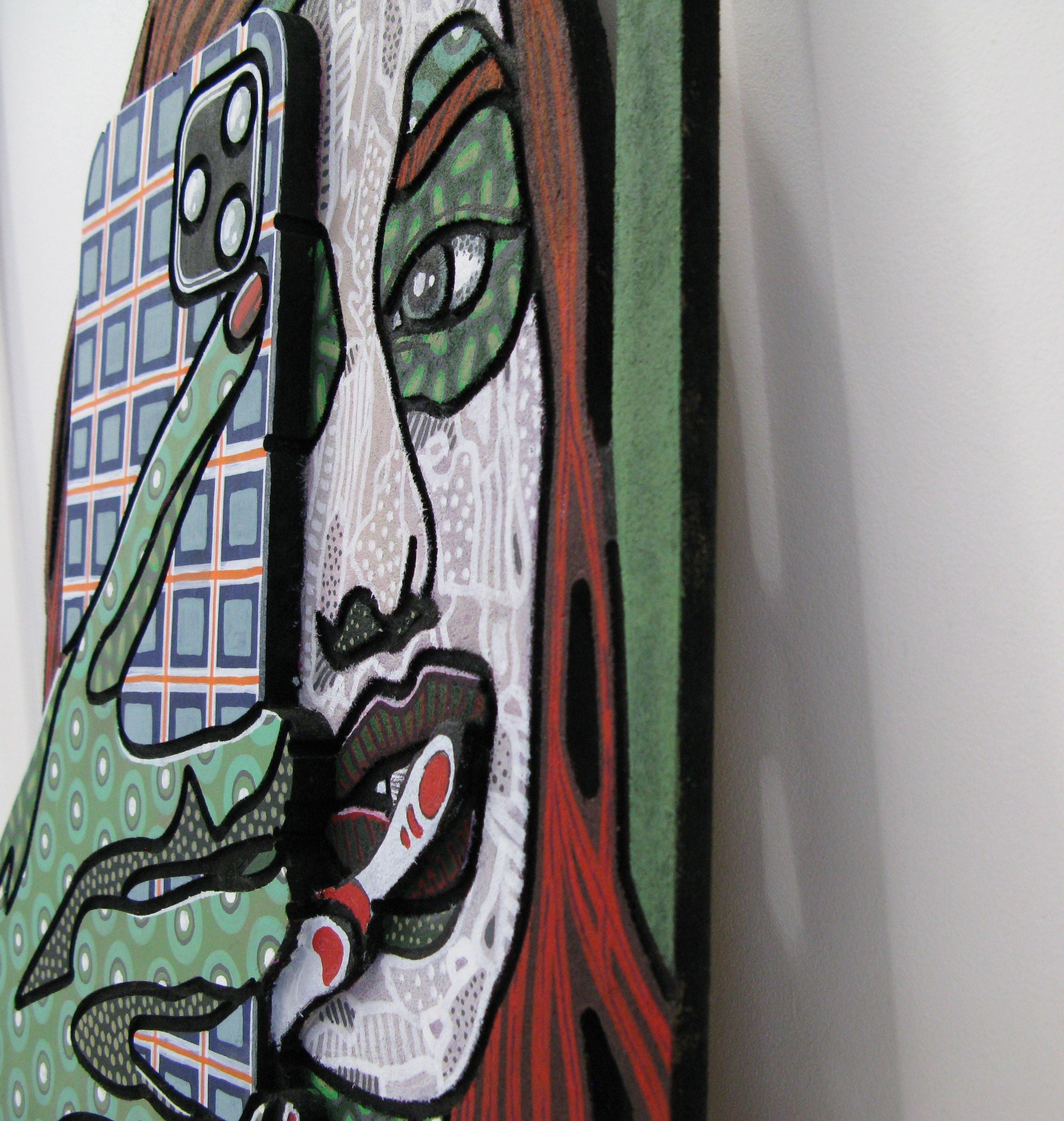 Sculpture de JACK JACQUOT a pour titre Miroir Miroir style street pop art dim : JACK JACQUOTprix:800