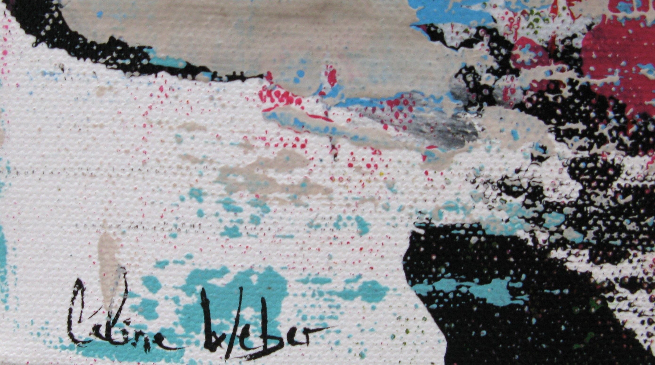 Tableau de CELINE WEBER a pour titre STONE FJORDS style abstrait dim : CELINE WEBERprix:650