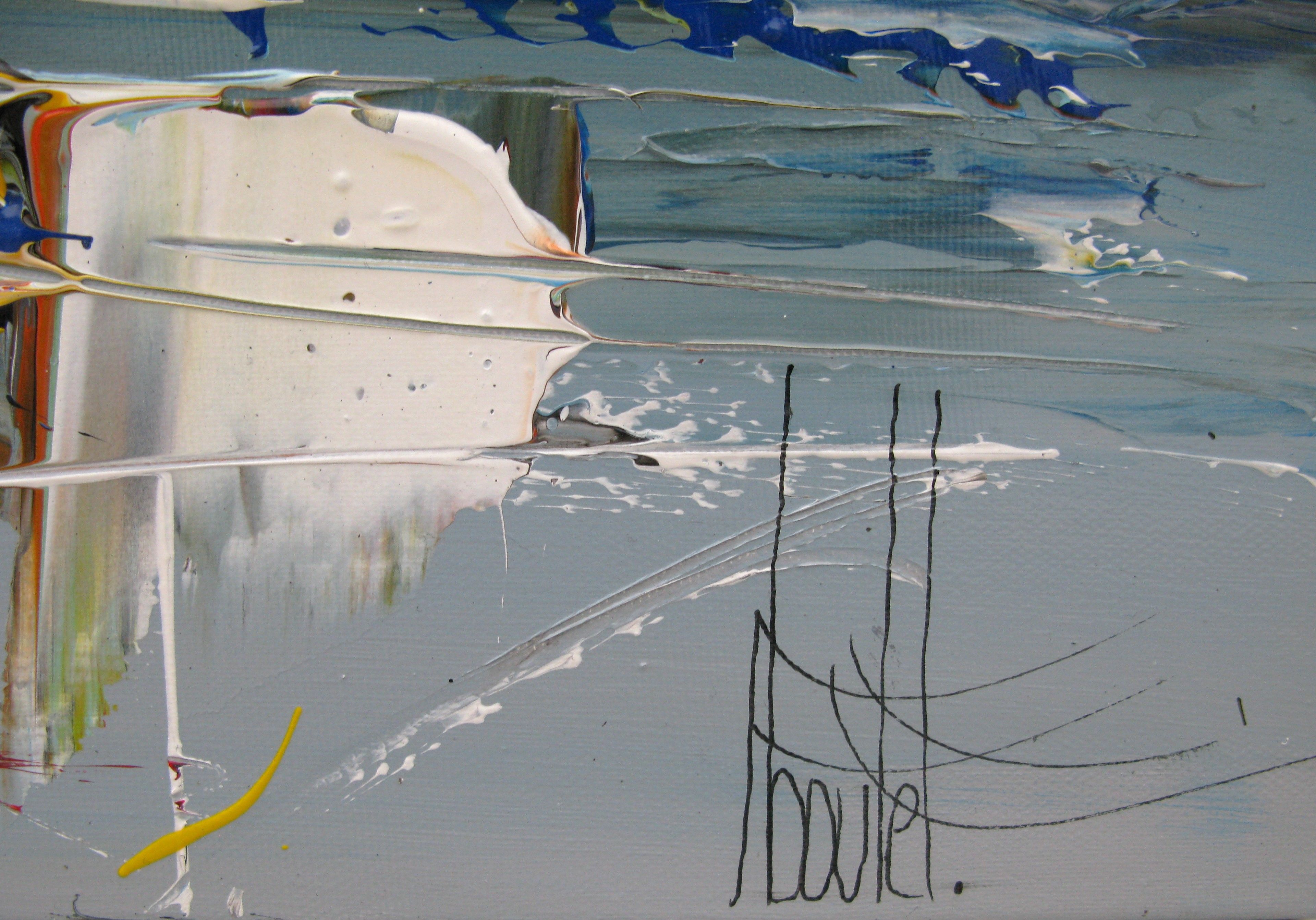 Tableau de F. BOUTET a pour titre MARINE ABSTRAITE 71 style figuratif dim : F. BOUTETprix:1100
