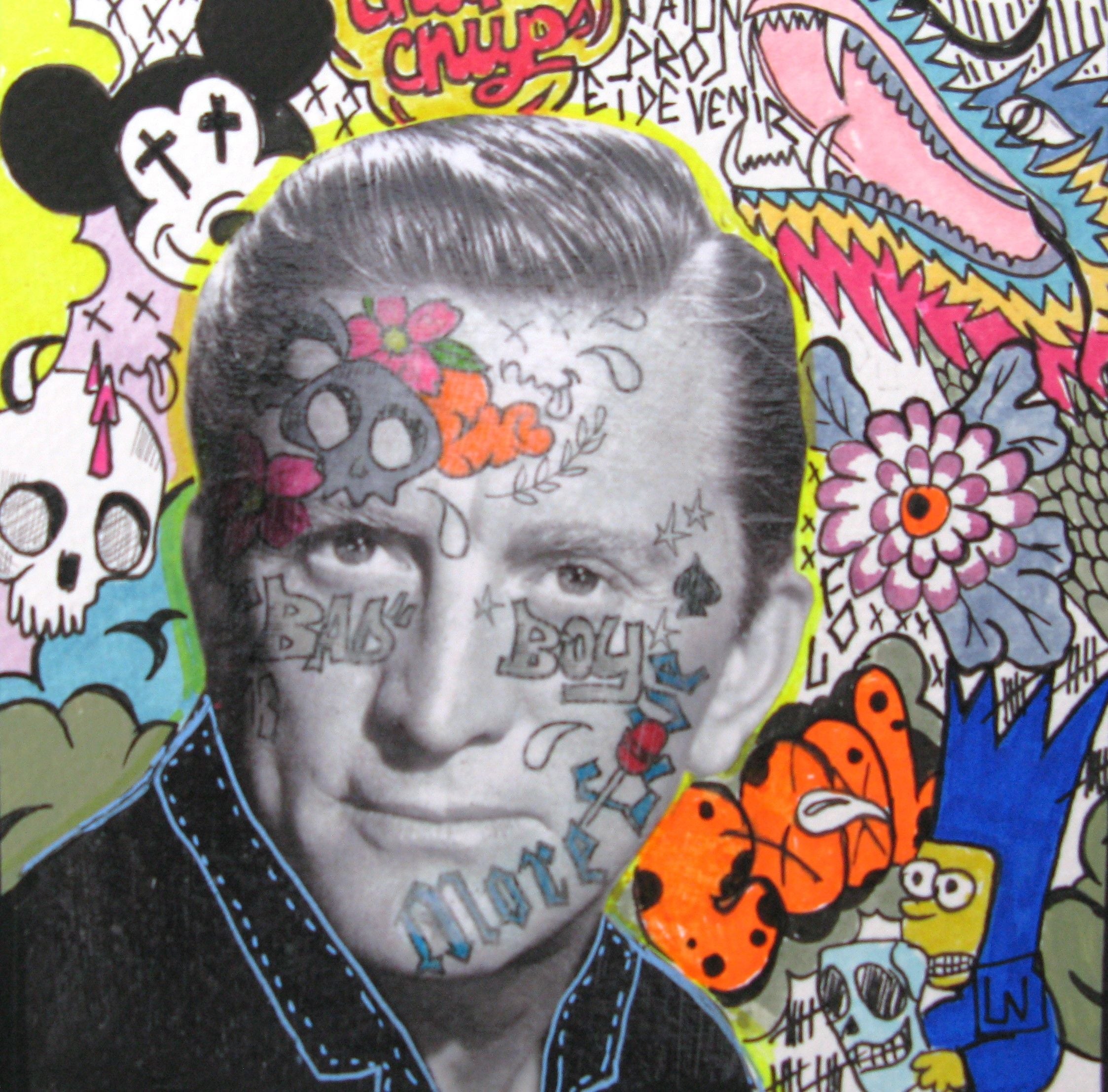 Dessin de LN LE PAPE a pour titre Kirk style street pop art dim : LN LE PAPEprix:50