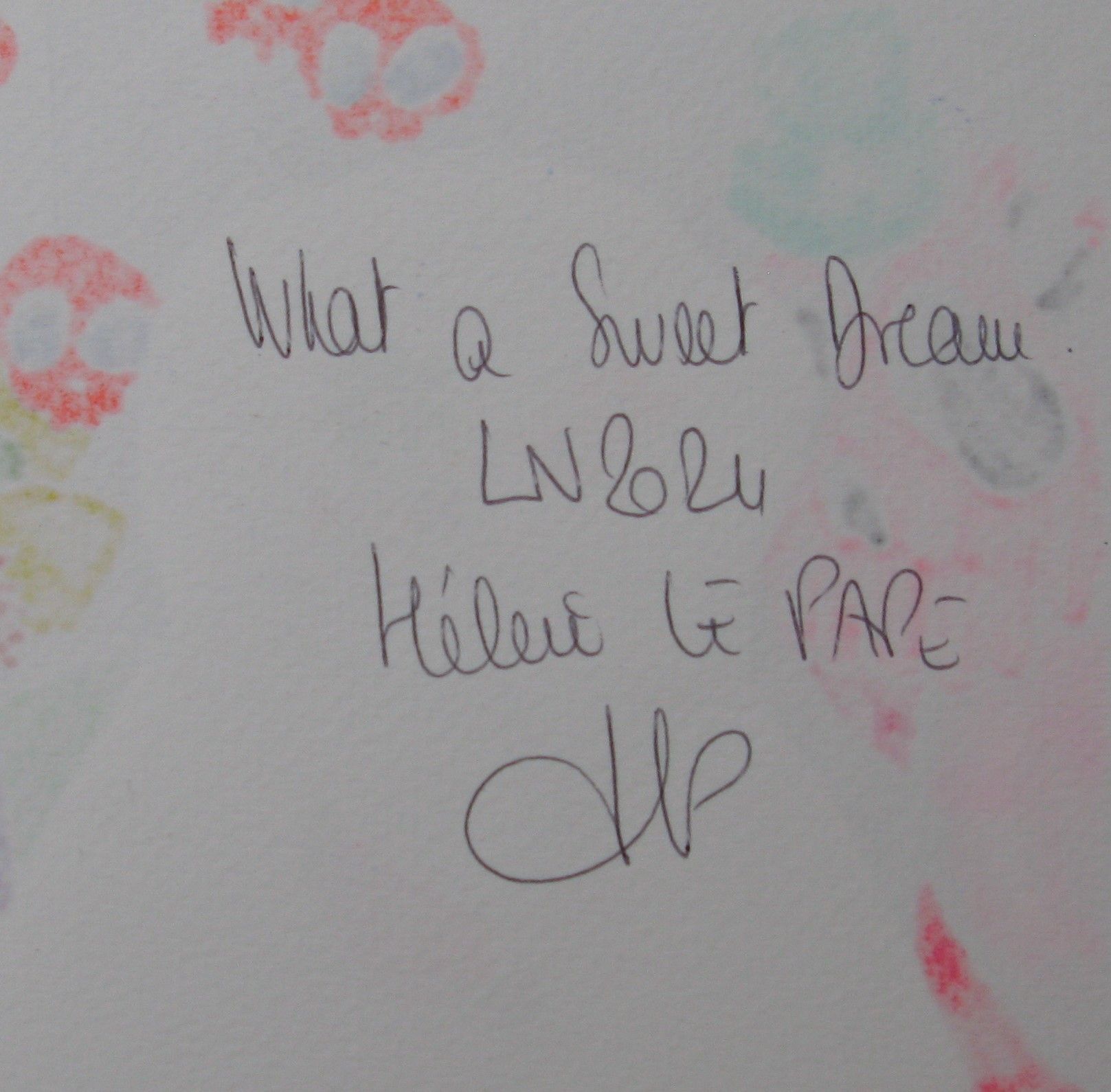 Dessin de LN LE PAPE a pour titre What a sweet dream style street pop art dim : LN LE PAPEprix:50
