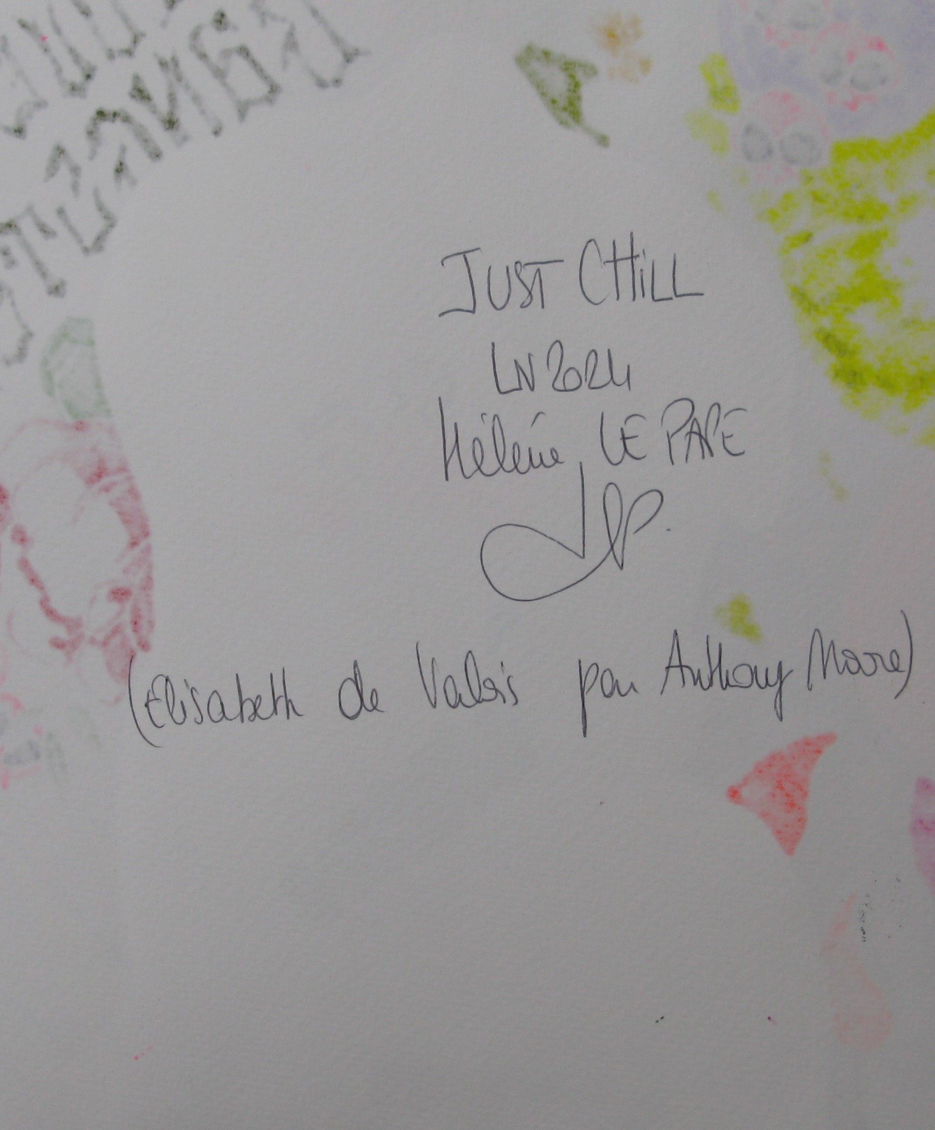 Dessin de LN LE PAPE a pour titre Just chill style street pop art dim : LN LE PAPEprix:80