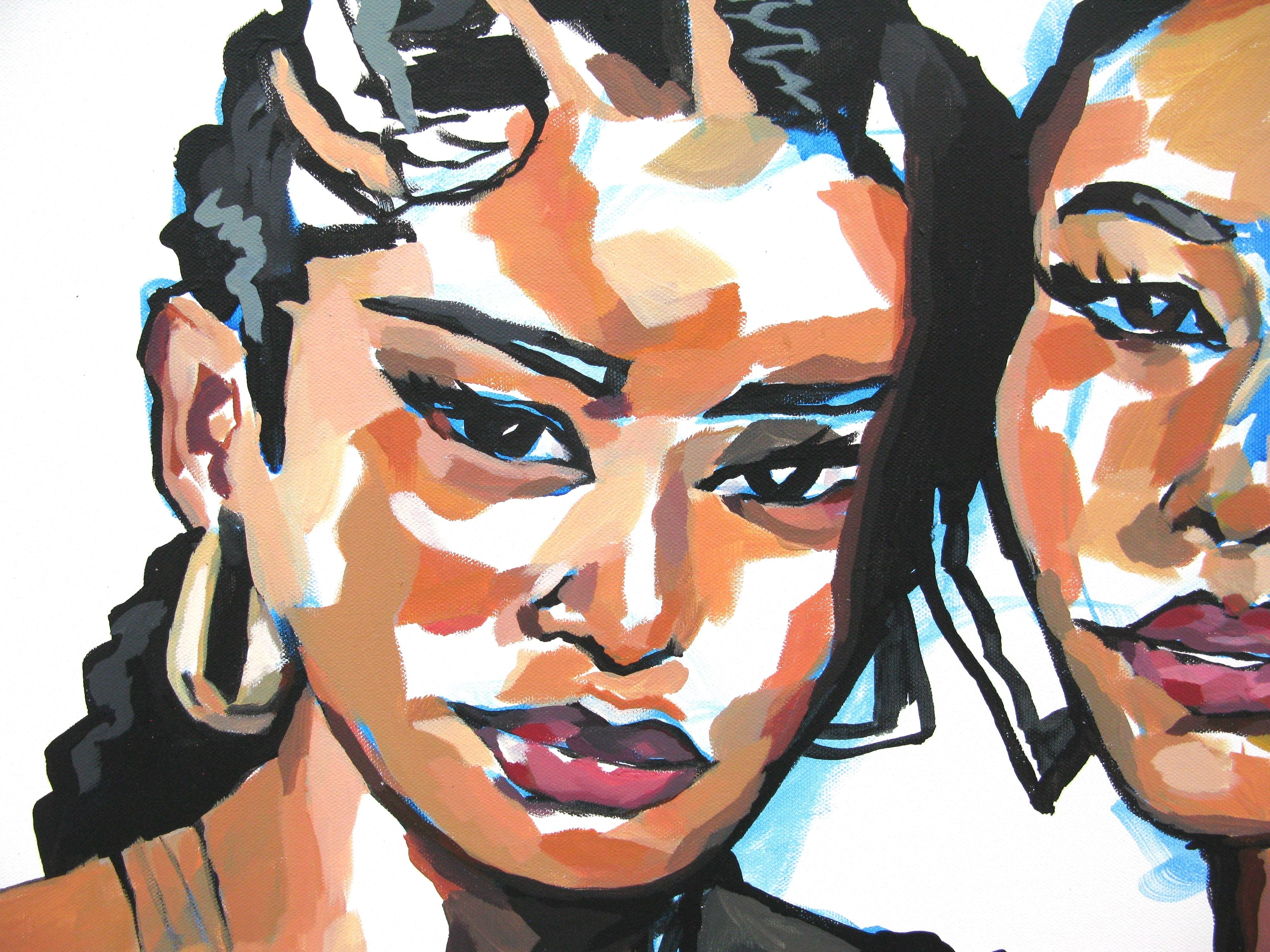Tableau de FRESHA D a pour titre Twins style street art dim : FRESHA Dprix:950