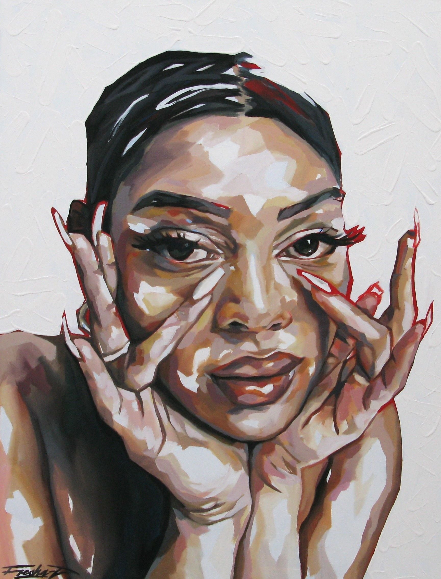 Tableau de FRESHA D a pour titre Regard style street art dim : FRESHA Dprix:950