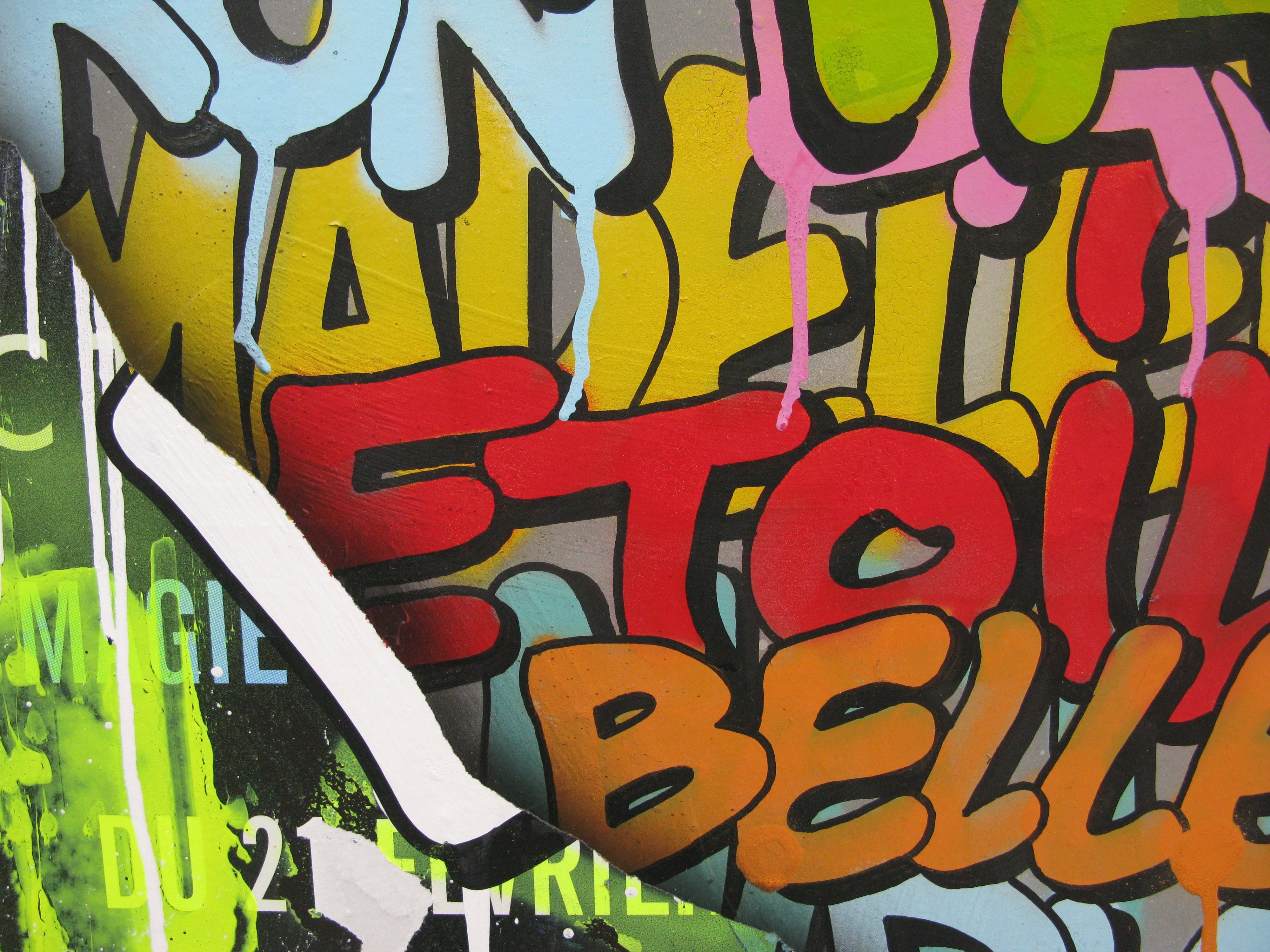 Tableau de KENY a pour titre Spray Art 2 style graffiti, street art dim : KENYprix:800