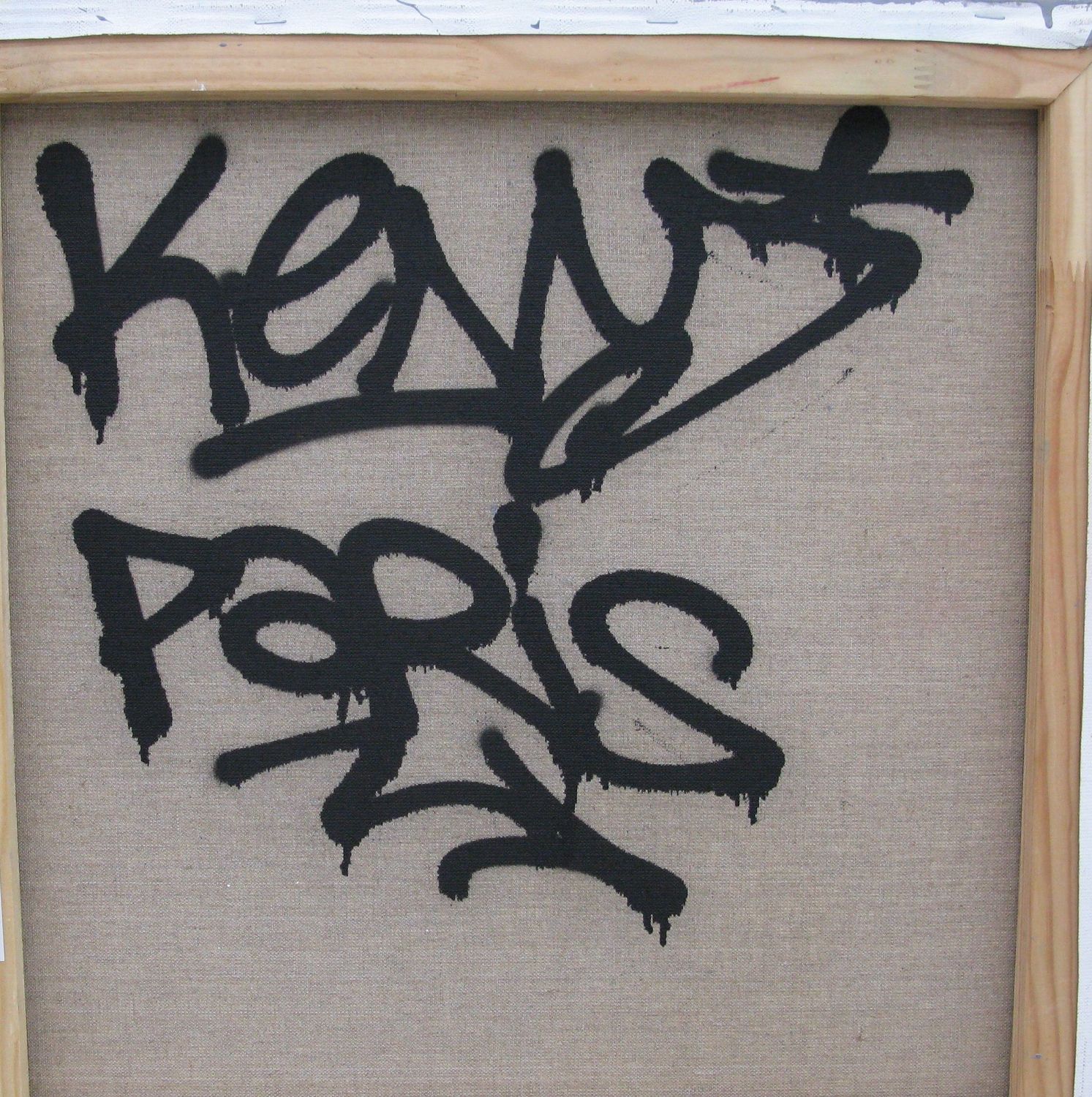 Tableau de KENY a pour titre Fight the power style graffiti, street art dim : KENYprix:800