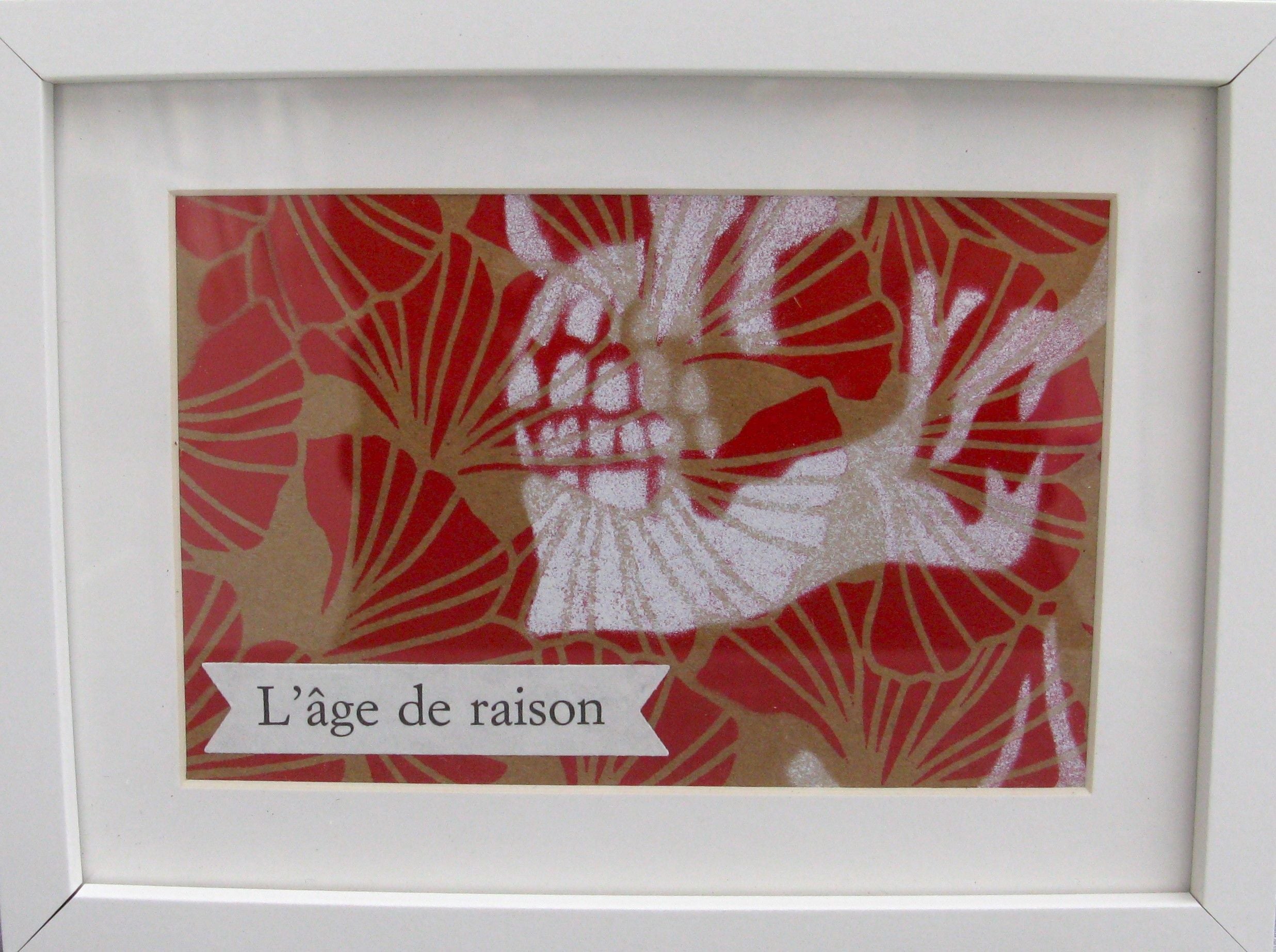 Tableau de KARO TRASS a pour titre L'âge de raison style street pop art, street art dim : KARO TRASSprix:50