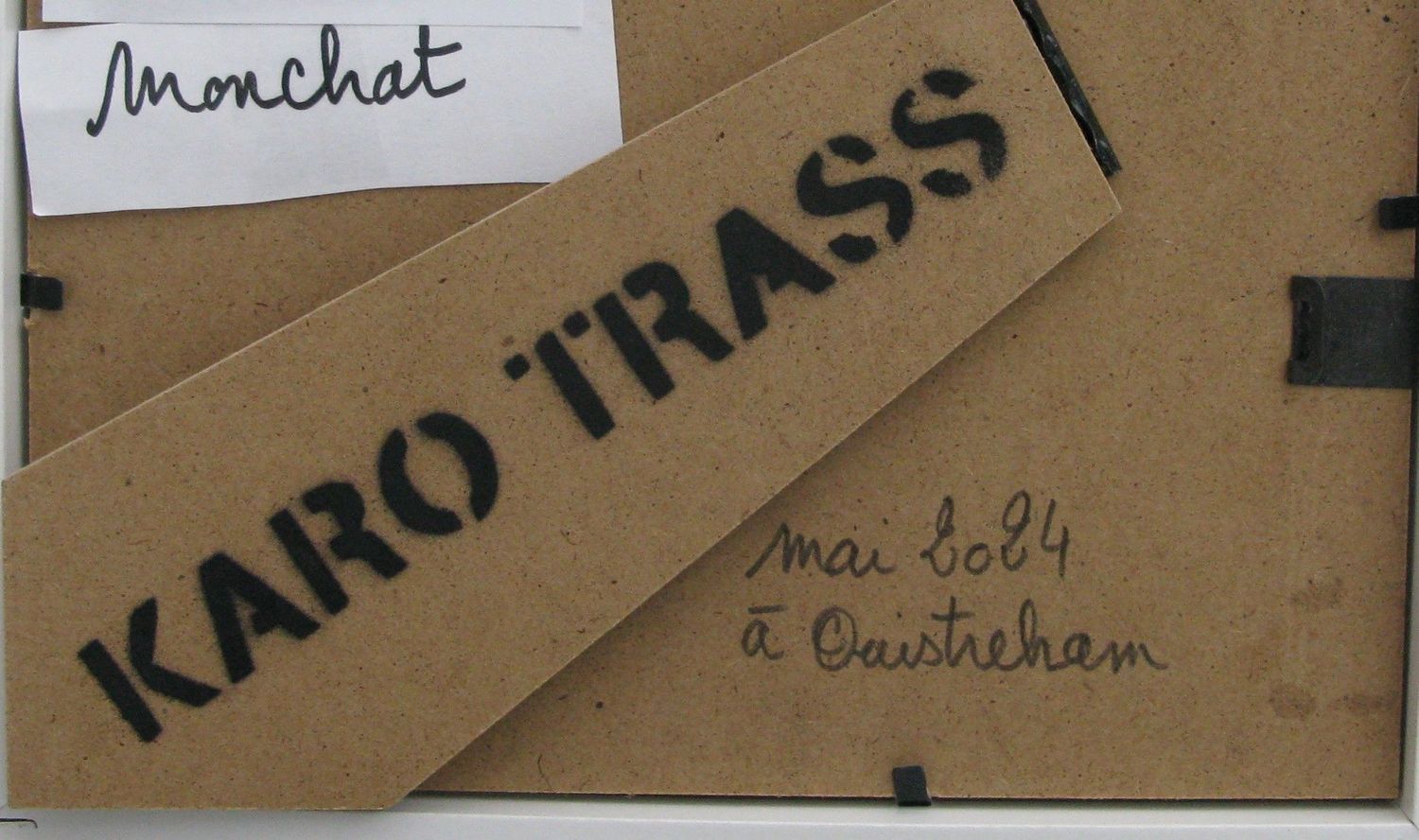 Tableau de KARO TRASS a pour titre Mon chat style street pop art, street art dim : KARO TRASSprix:50