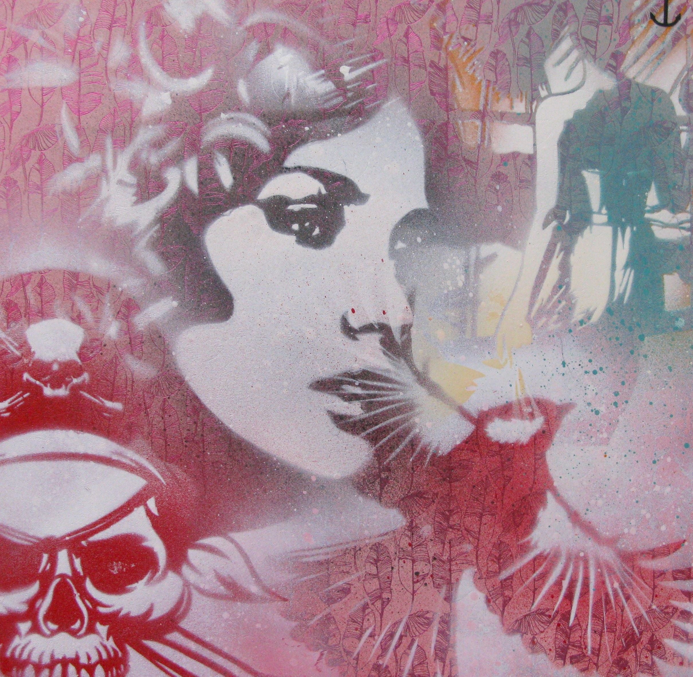 Tableau de KARO TRASS a pour titre Suzy style street pop art, street art dim : KARO TRASSprix:90
