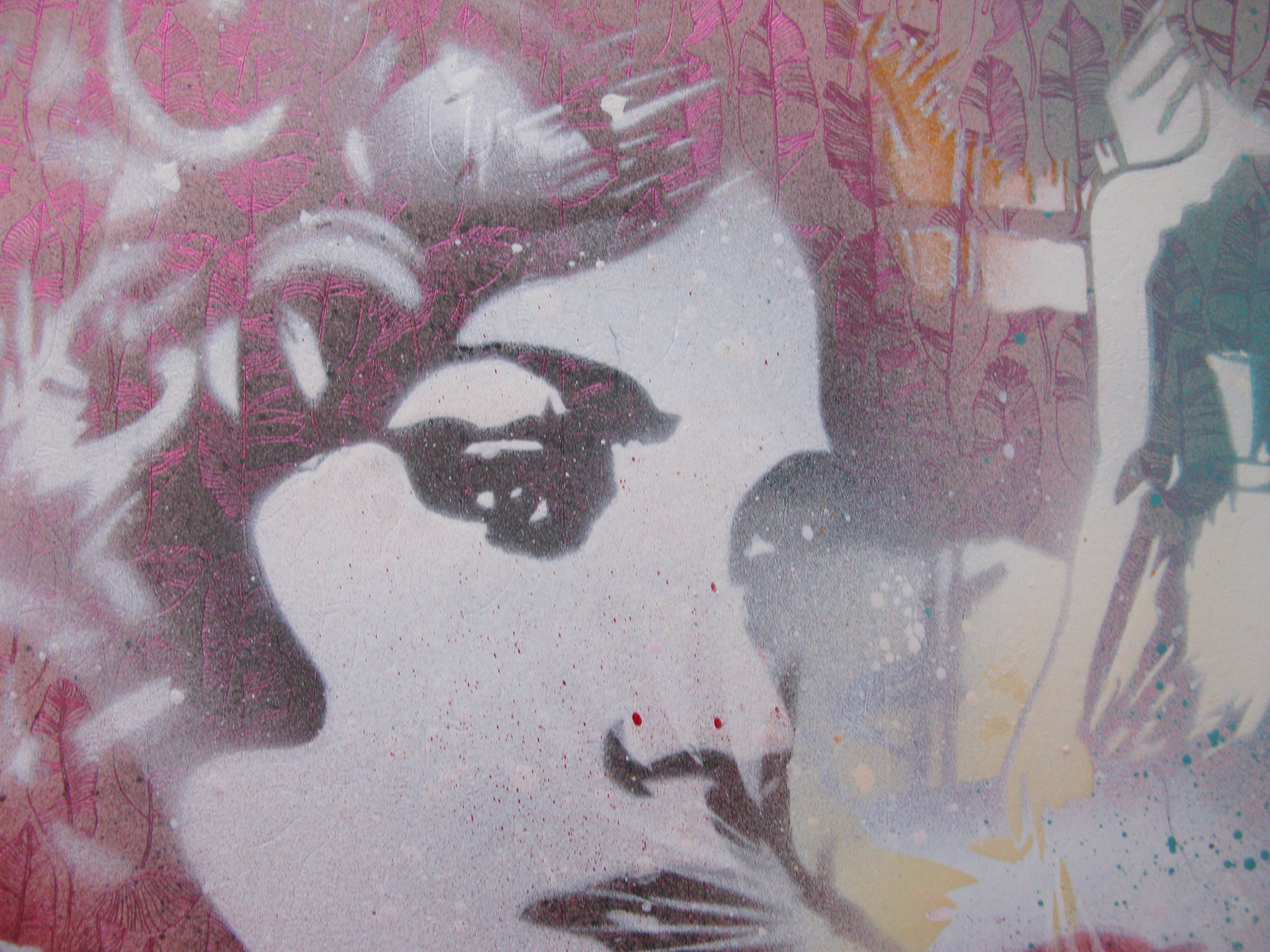 Tableau de KARO TRASS a pour titre Suzy style street pop art, street art dim : KARO TRASSprix:90