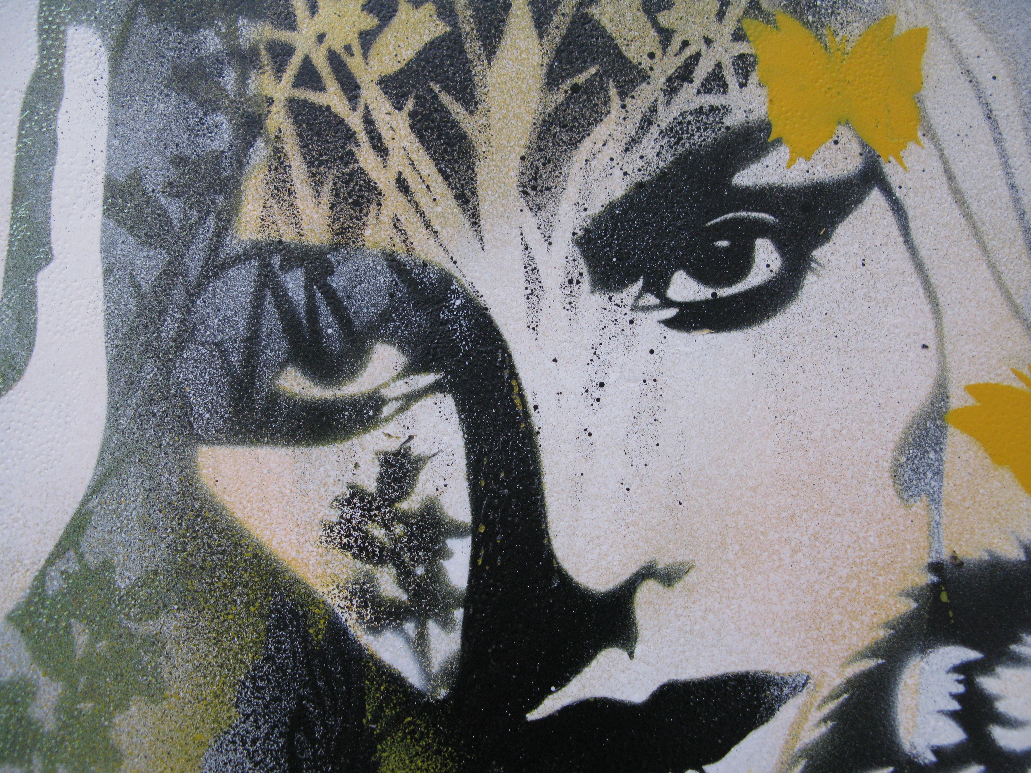Tableau de KARO TRASS a pour titre Juliette style street pop art, street art dim : KARO TRASSprix:90