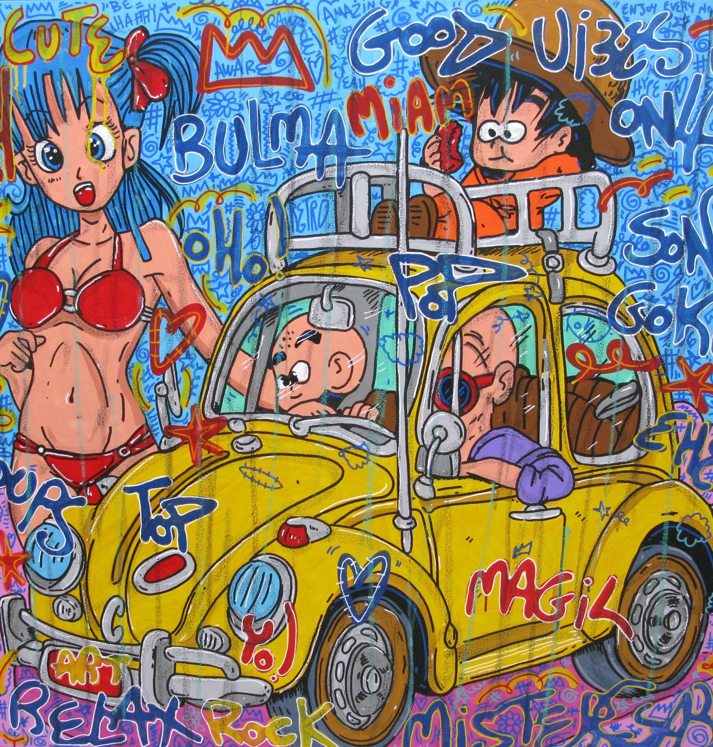 Tableau de RICO SAB a pour titre Good vibes bulma style street pop art, street art dim : RICO SABprix:950