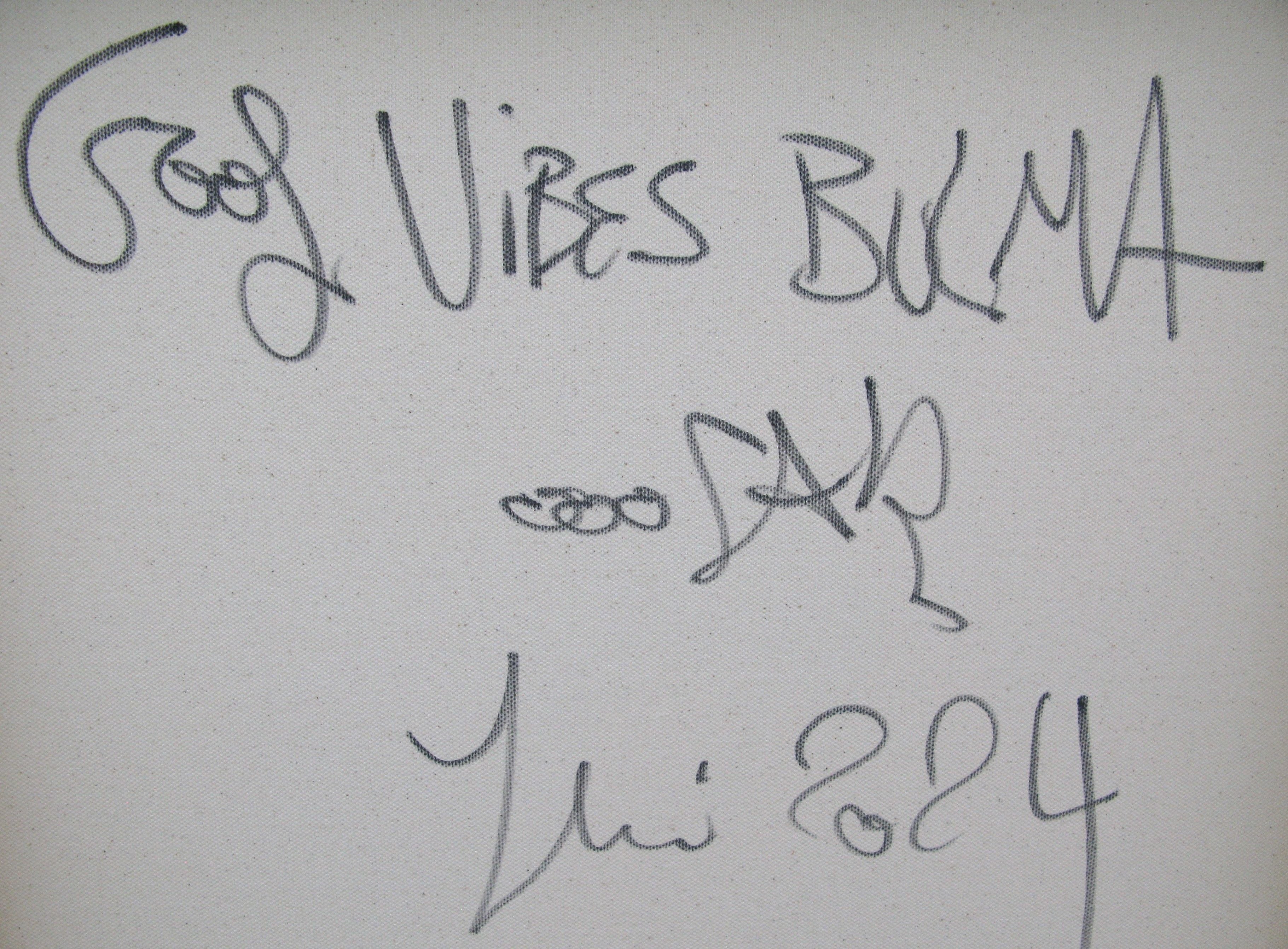 Tableau de RICO SAB a pour titre Good vibes bulma style street pop art, street art dim : RICO SABprix:950