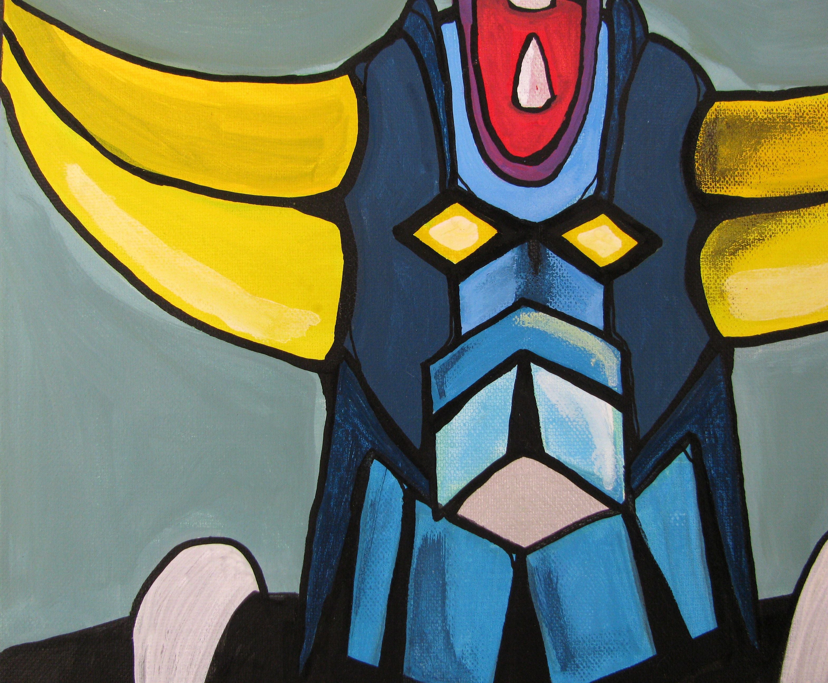 Tableau de TAREK a pour titre GOLDORAK style abstrait dim : TAREKprix:350