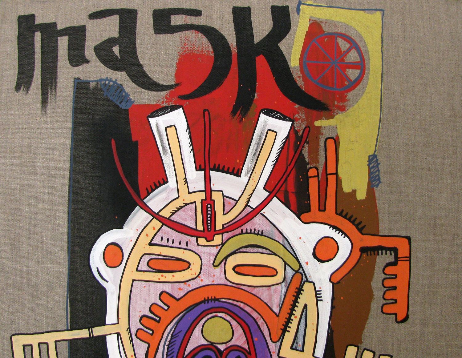 Tableau de TAREK a pour titre MASK #13 GEOMETRIK style graphique dim : TAREKprix:850