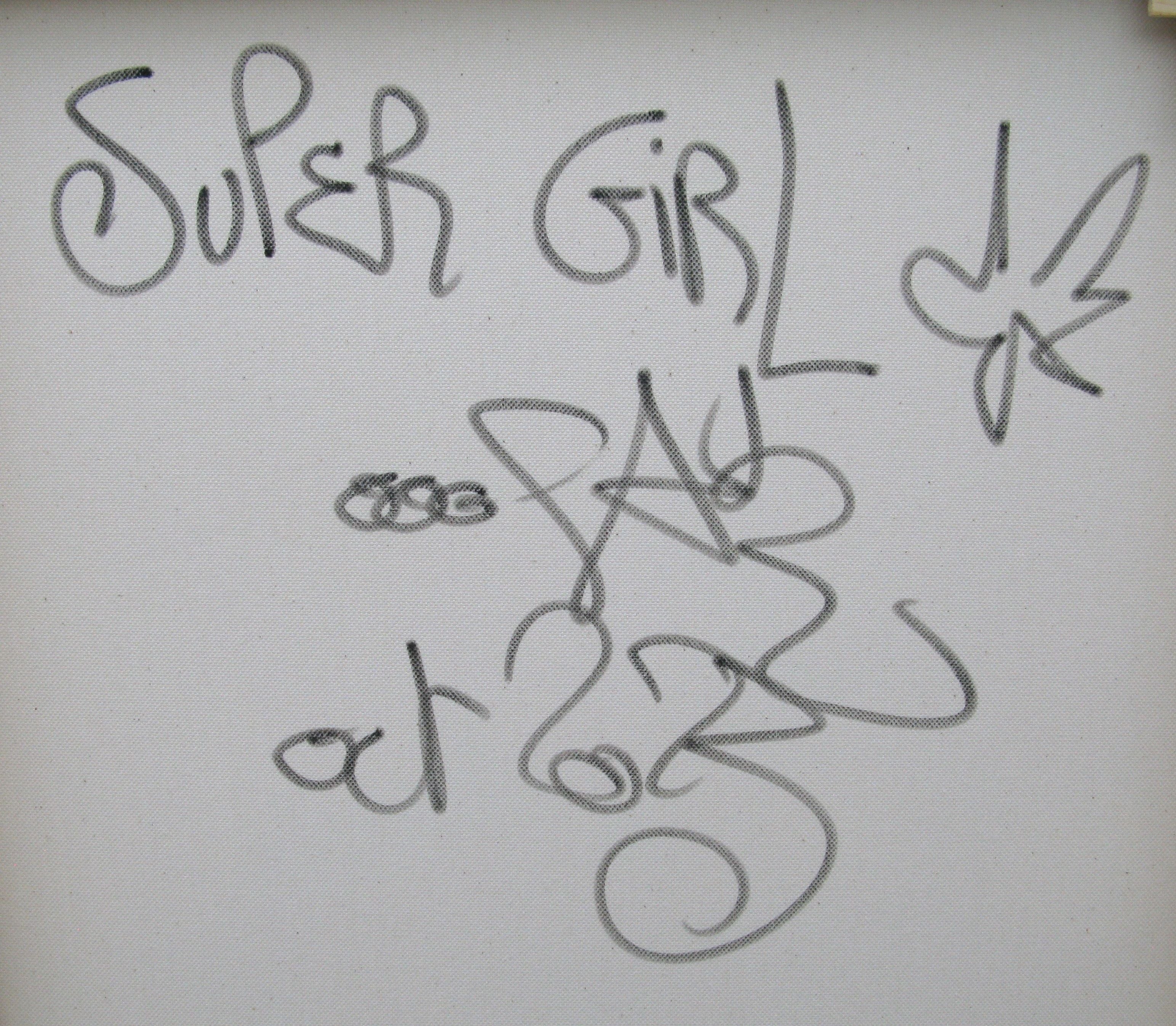Tableau de RICO SAB a pour titre Supergirl style street pop art, street art dim : RICO SABprix:1350